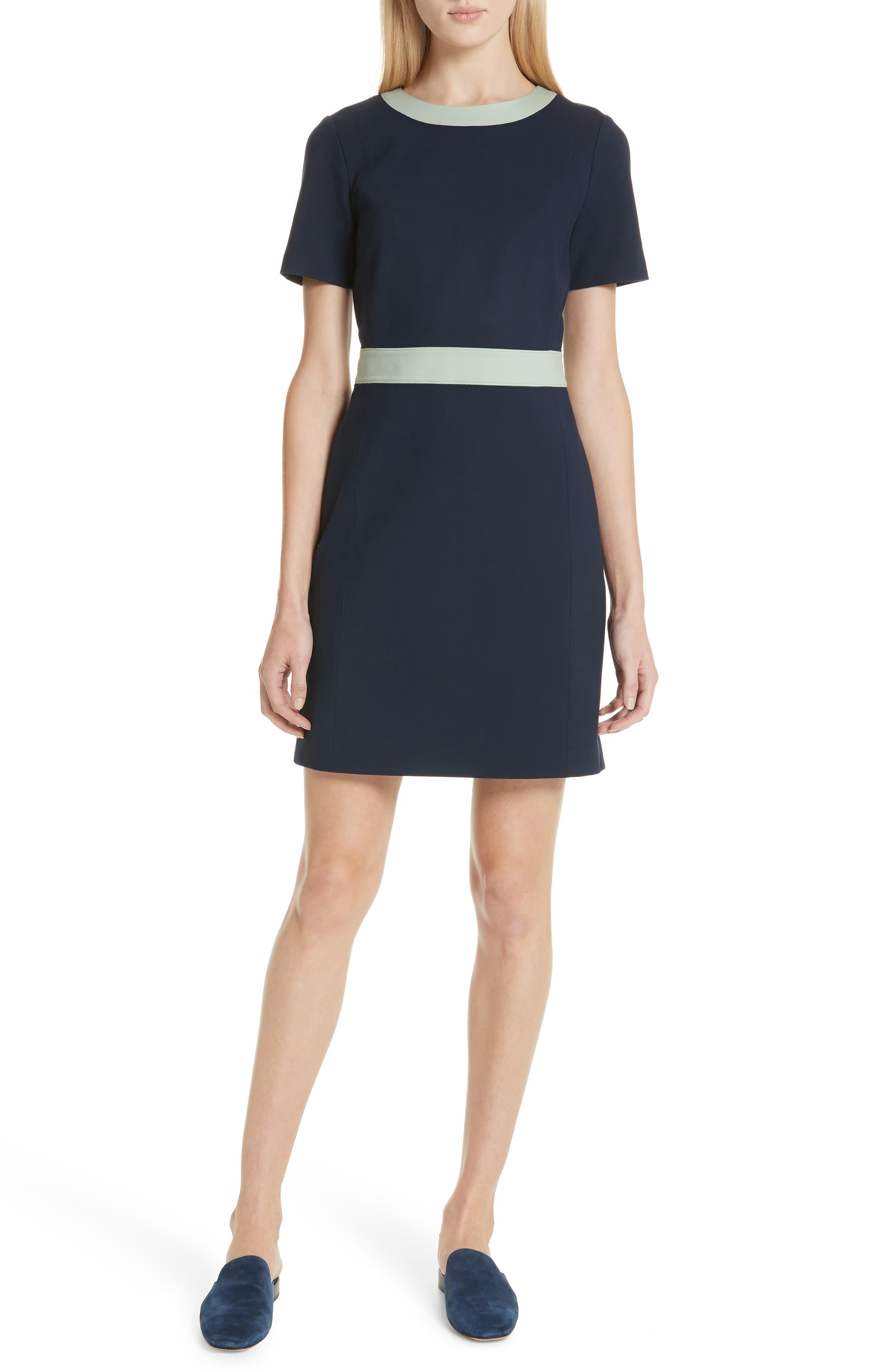 Tory Burch Ponte Knit Dress in Blue - Lyst