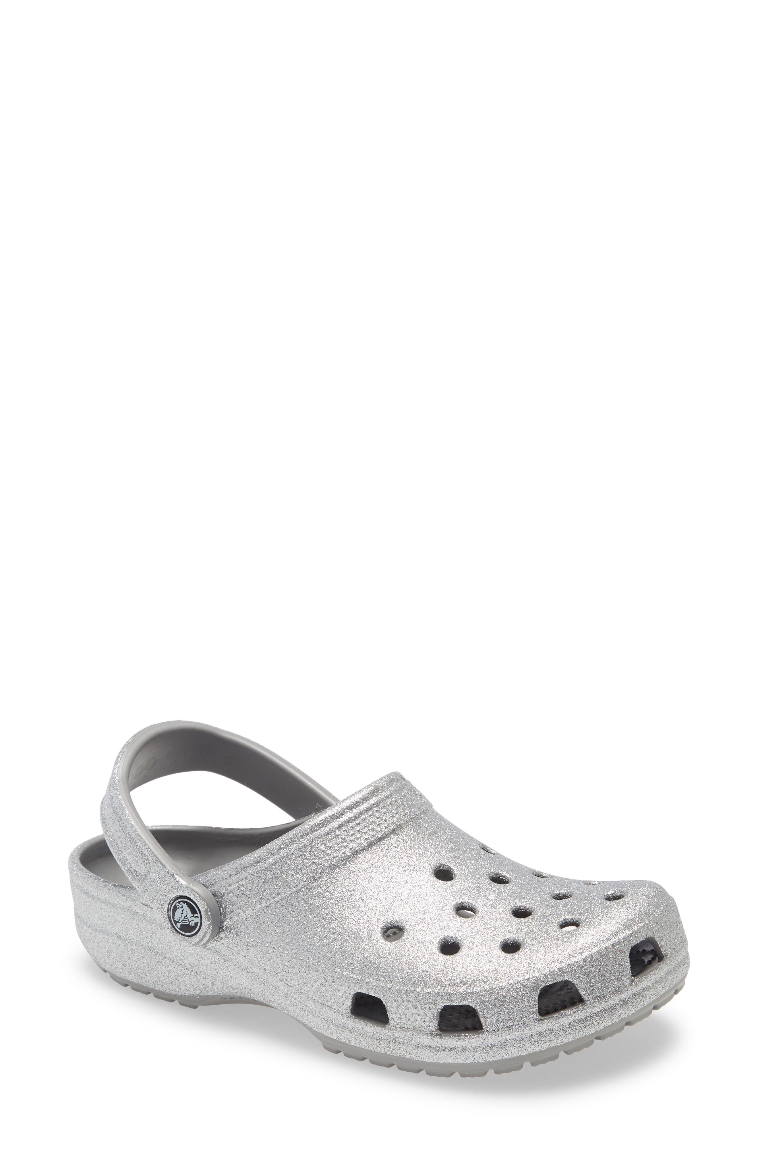Crocs™ Gender Inclusive Classic Glitter Clog in White Lyst