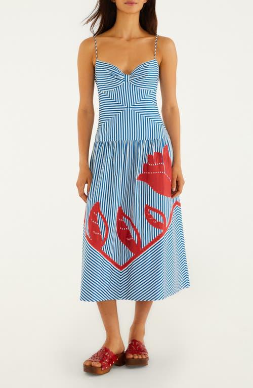 cobalt blue dress uk Mosaic Garden Soft Blue Mini Dress main image 1