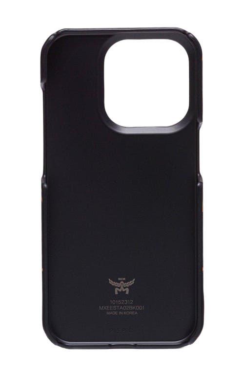 MCM iPhone15pro ケース iPhone 15 Pro iPhone 15 Pro ケース - モノグラムレザー Blue