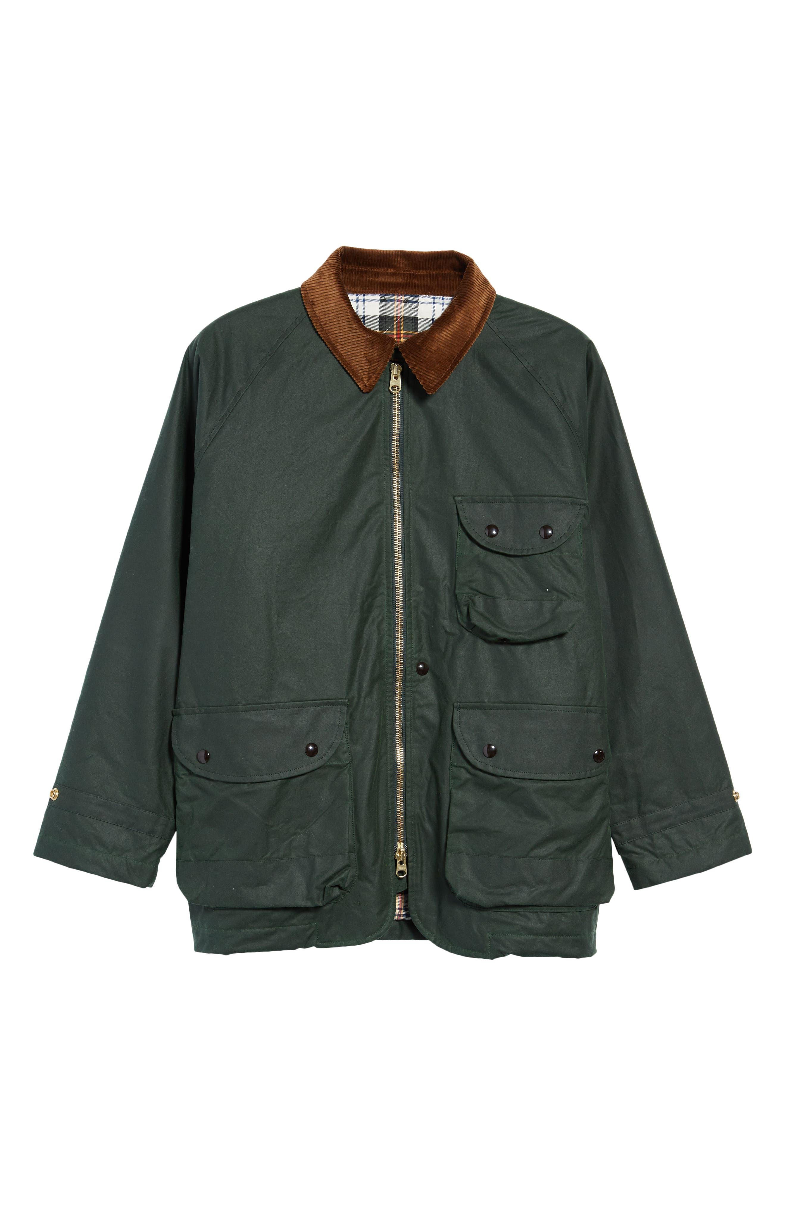 Drake's Water Repellent Waxed Cotton Coverall Jacket in Green for Men