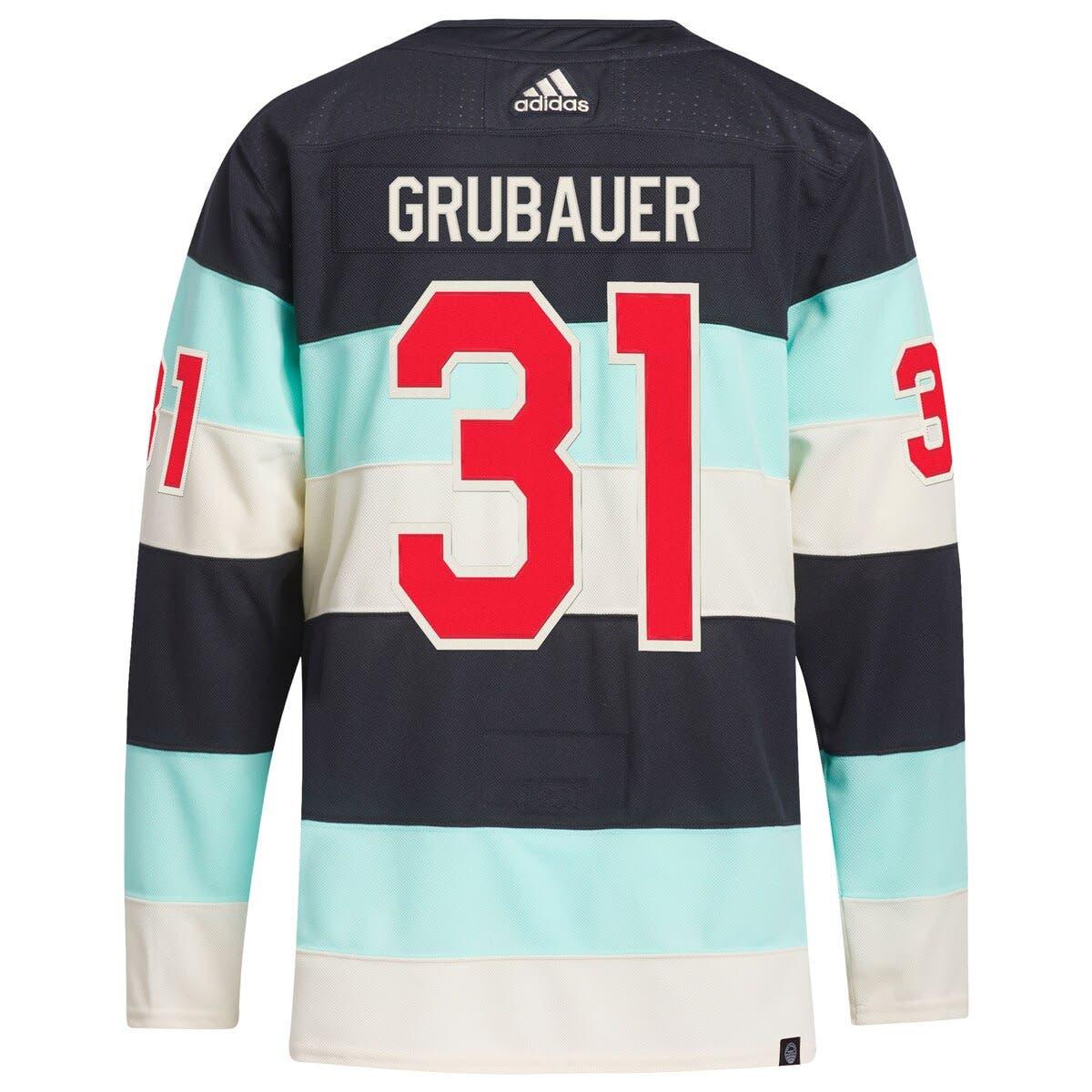 adidas Philipp Grubauer Deep Sea Blue Seattle Kraken 2024 Nhl