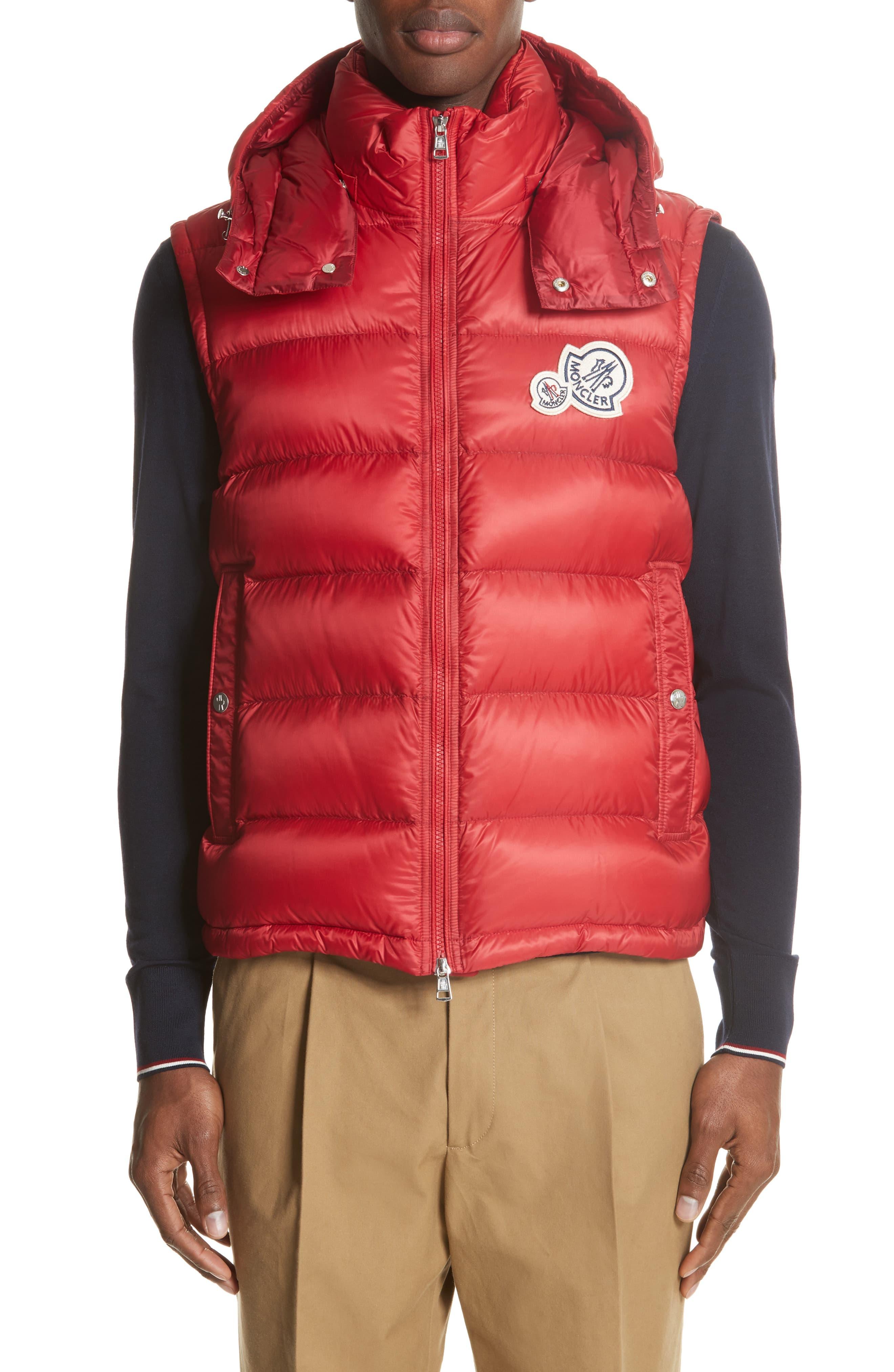 moncler gilet fur hood