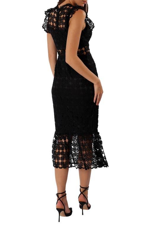 Petal & Pup Lauren Lace Overlay Dress in Black | Lyst