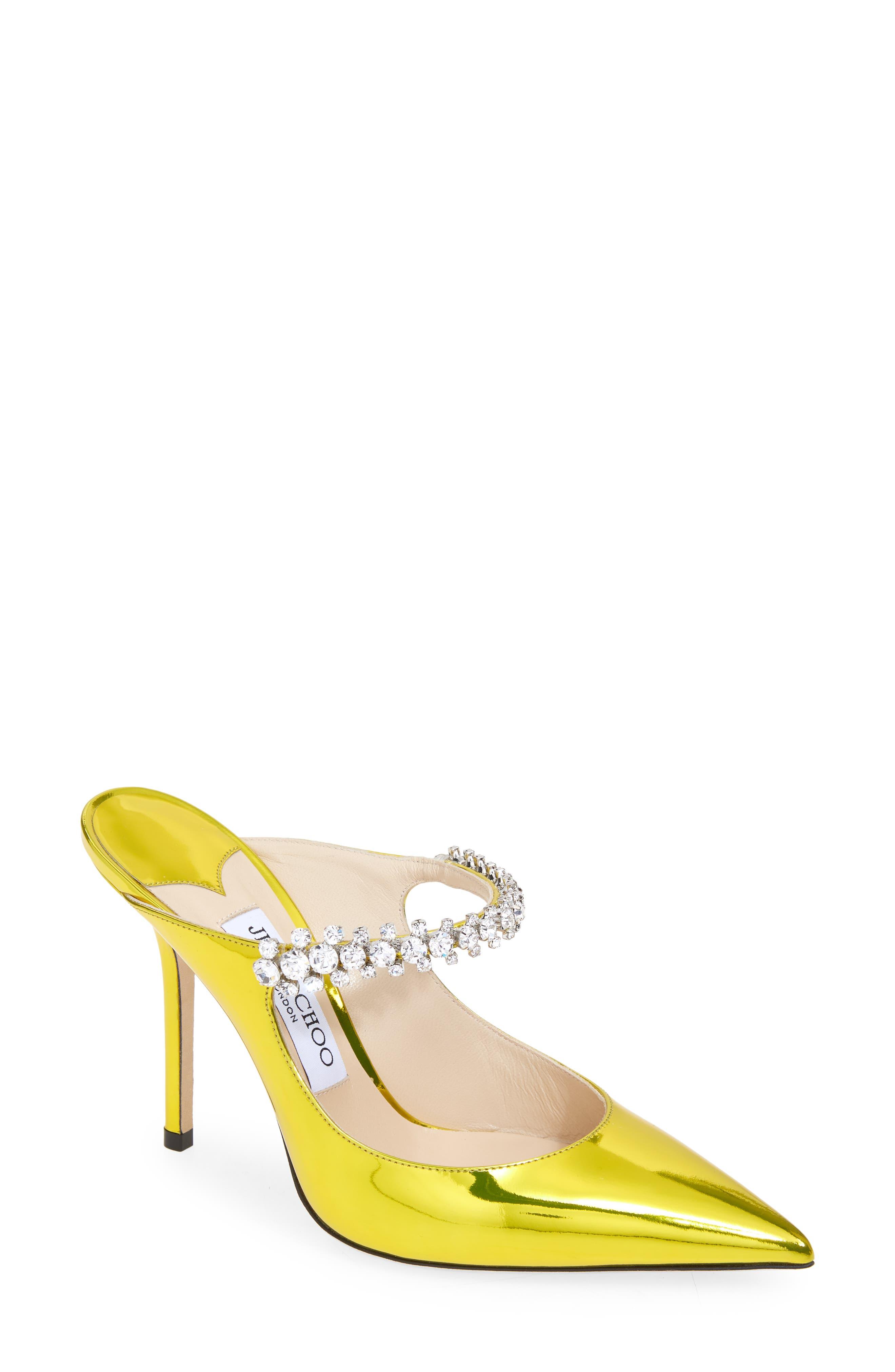 bing crystal embellished mule