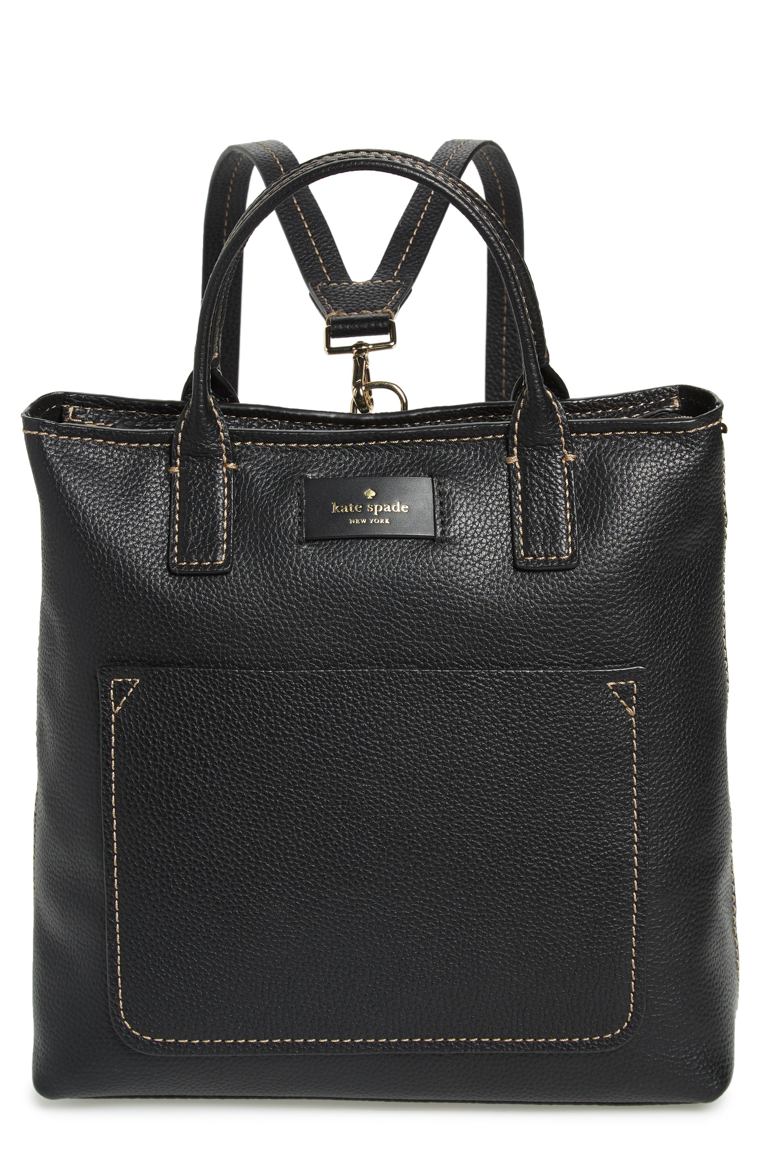 Kate Spade Maple Street Kenzie Leather Convertible Backpack in