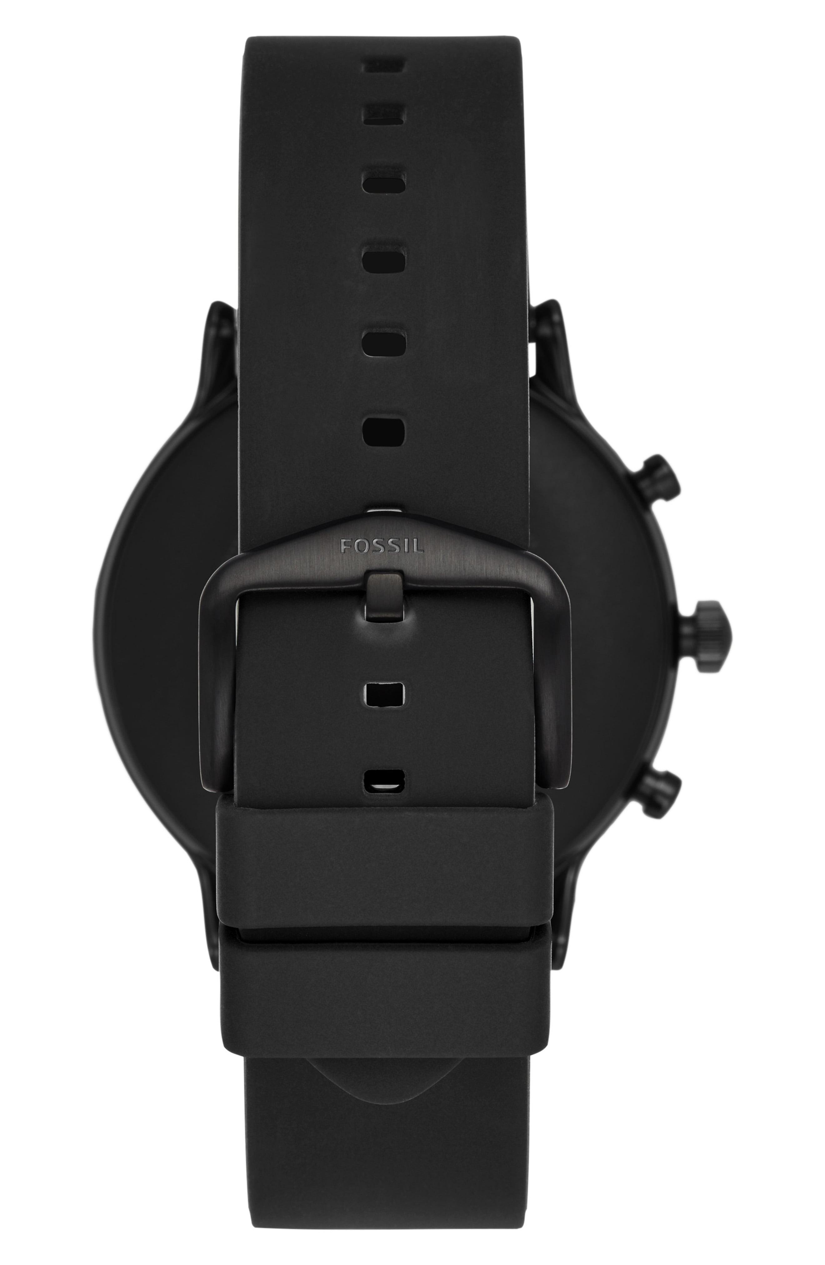 fossil gen 5 smartwatch the carlyle hr black silicone
