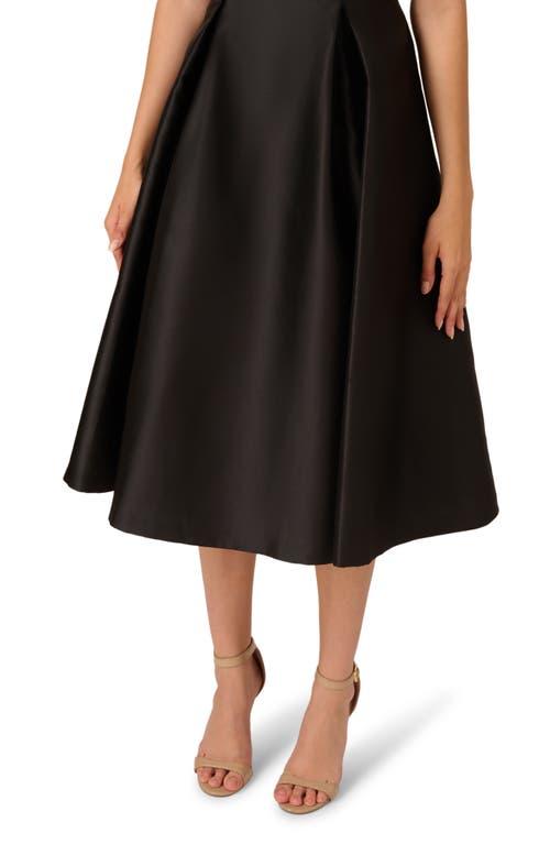adrianna papell women's mikado fit & flare dress Blue Sleeveless Mikado Fit And Flare Midi Dress With V-Back