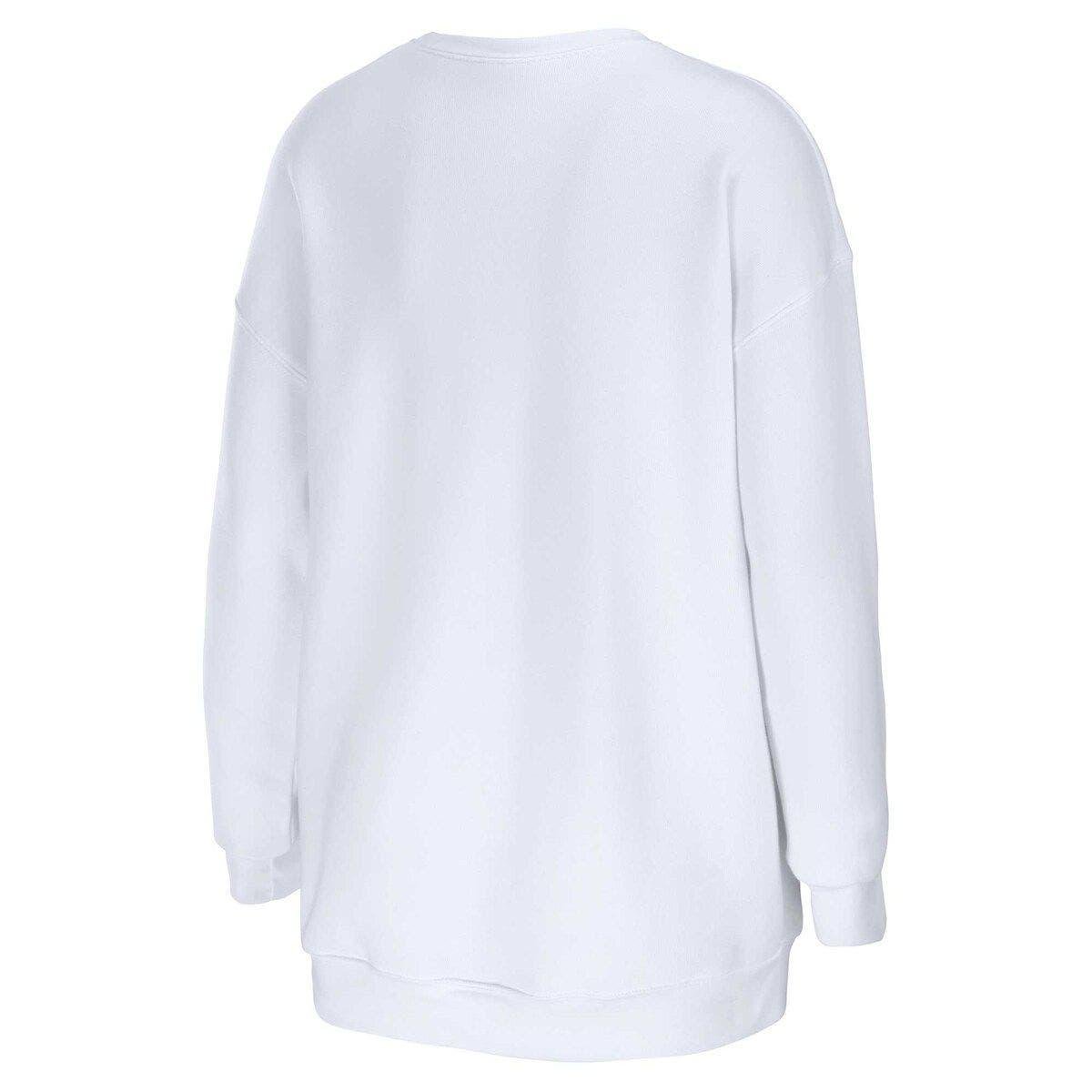 Women's WEAR by Erin Andrews White New York Giants Domestic Pullover  Sweatshirt