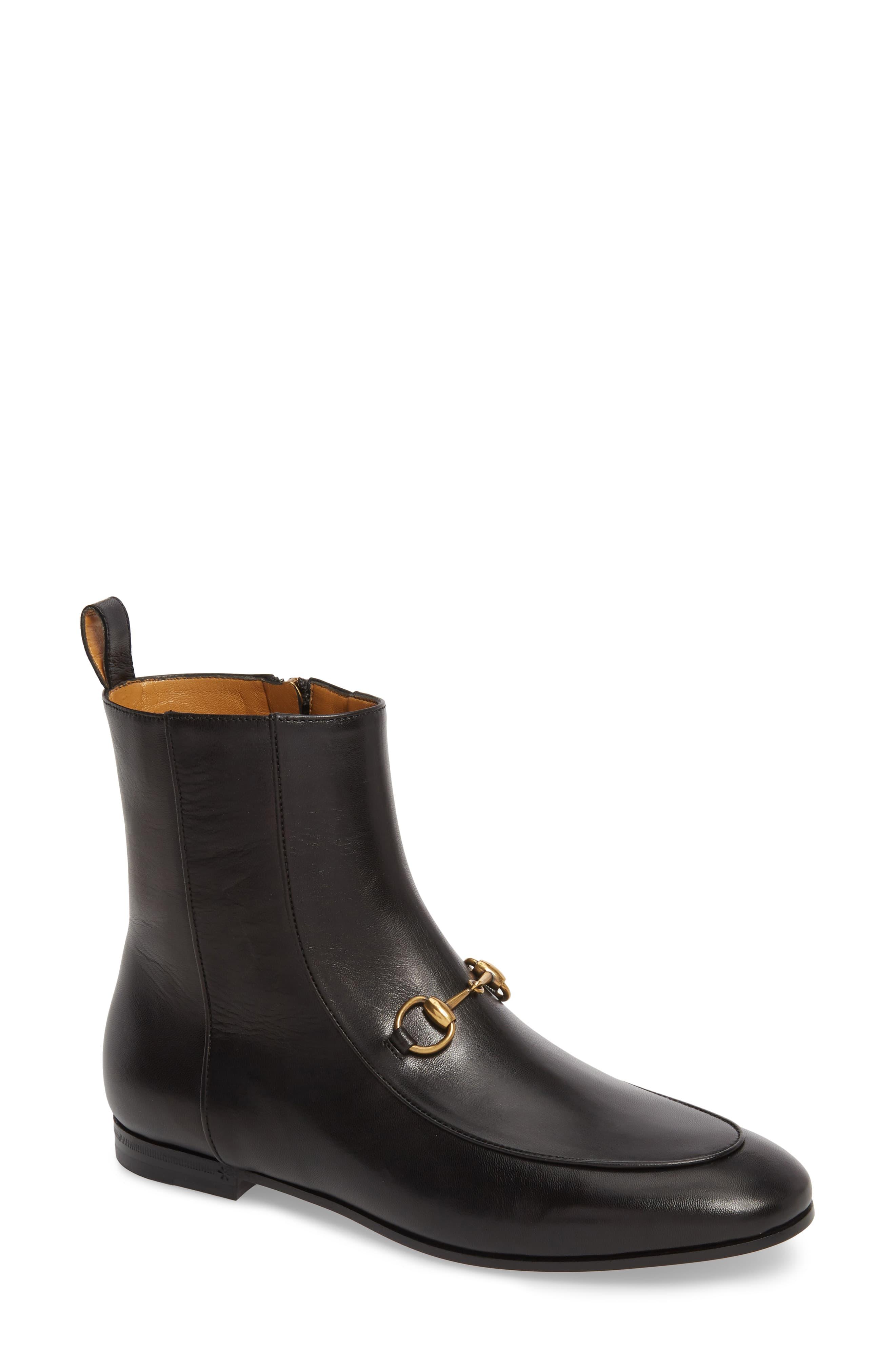 Gucci Jordaan Leather Ankle Boot in 