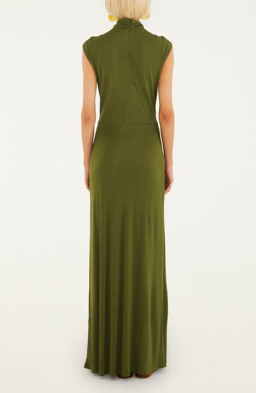 green emerald velvet dress Green Guipire Cut-Out Midi Dress – FARM Rio main image 0