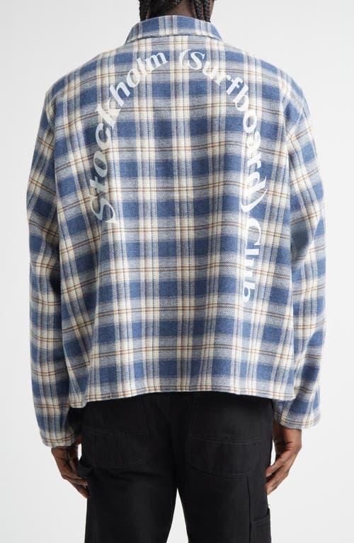 @*@様 Stockholm Surfboard Club overshirt Stockholm Surfboard Club Club Plaid Overshirt in Blue for Men | Lyst