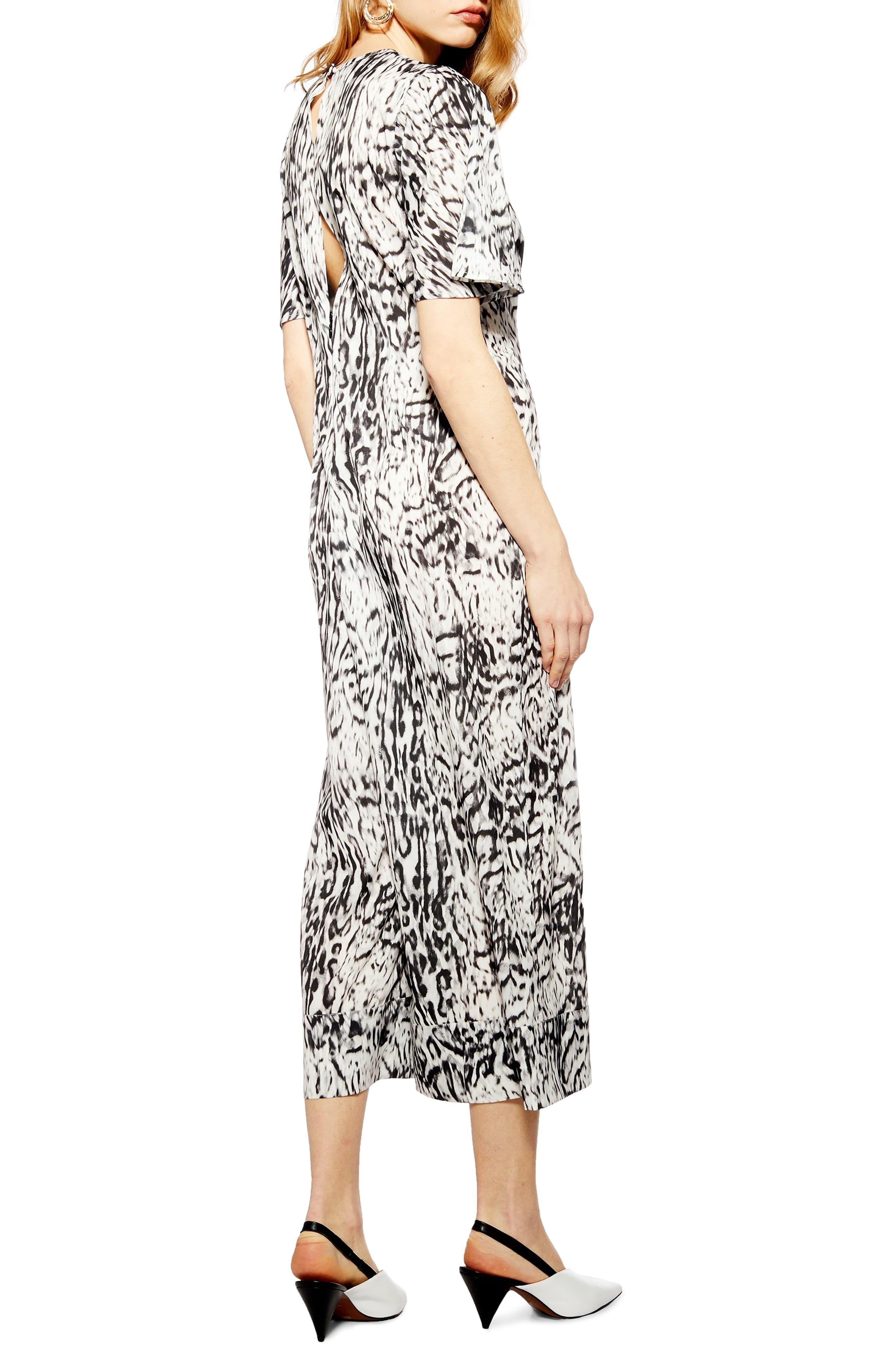 topshop leopard jumpsuit