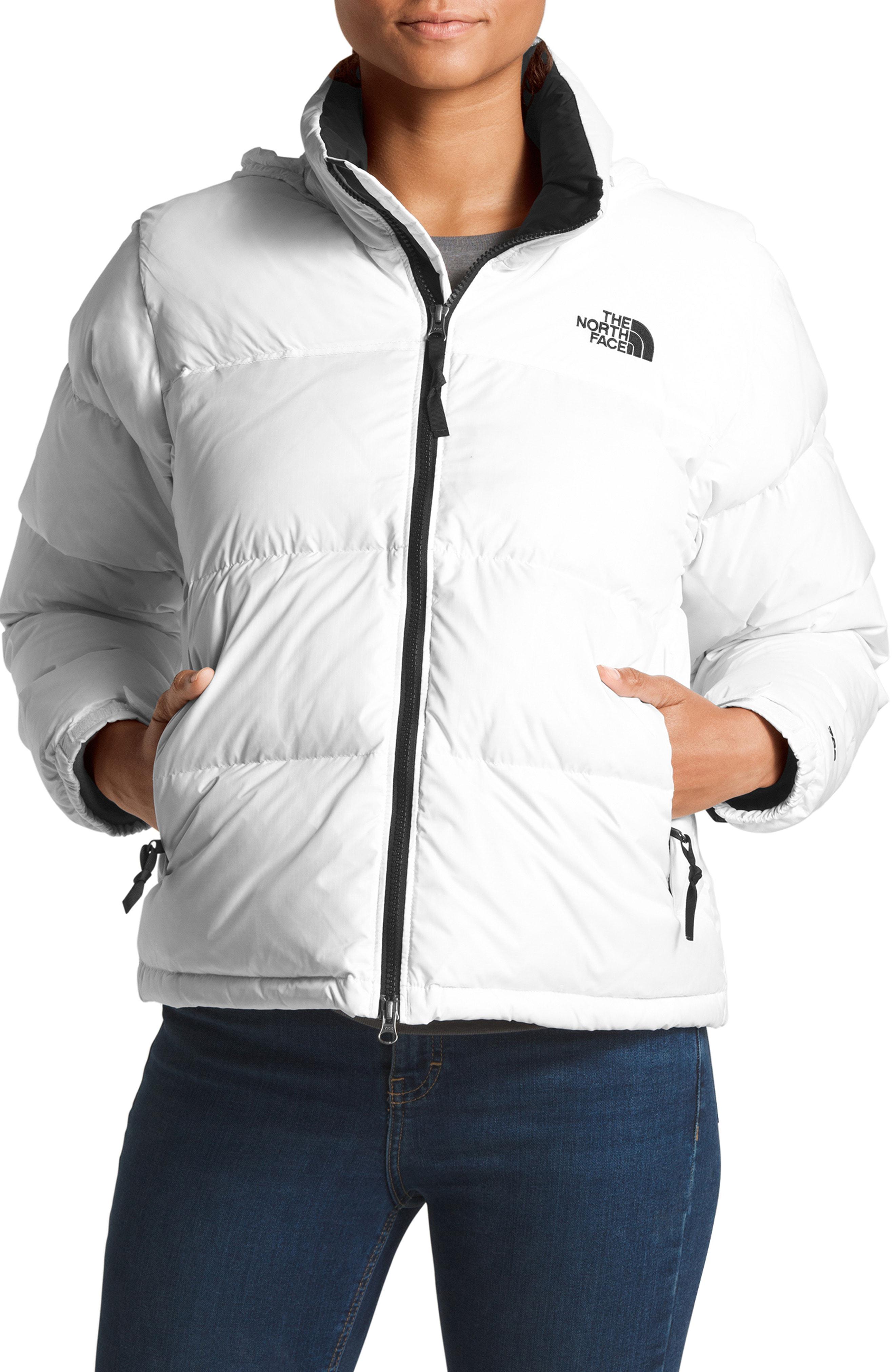 north face puffer white