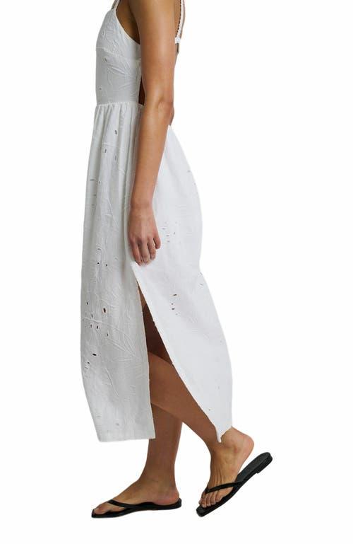 Onia Air Linen Straight Neck Maxi Dress in White | Lyst