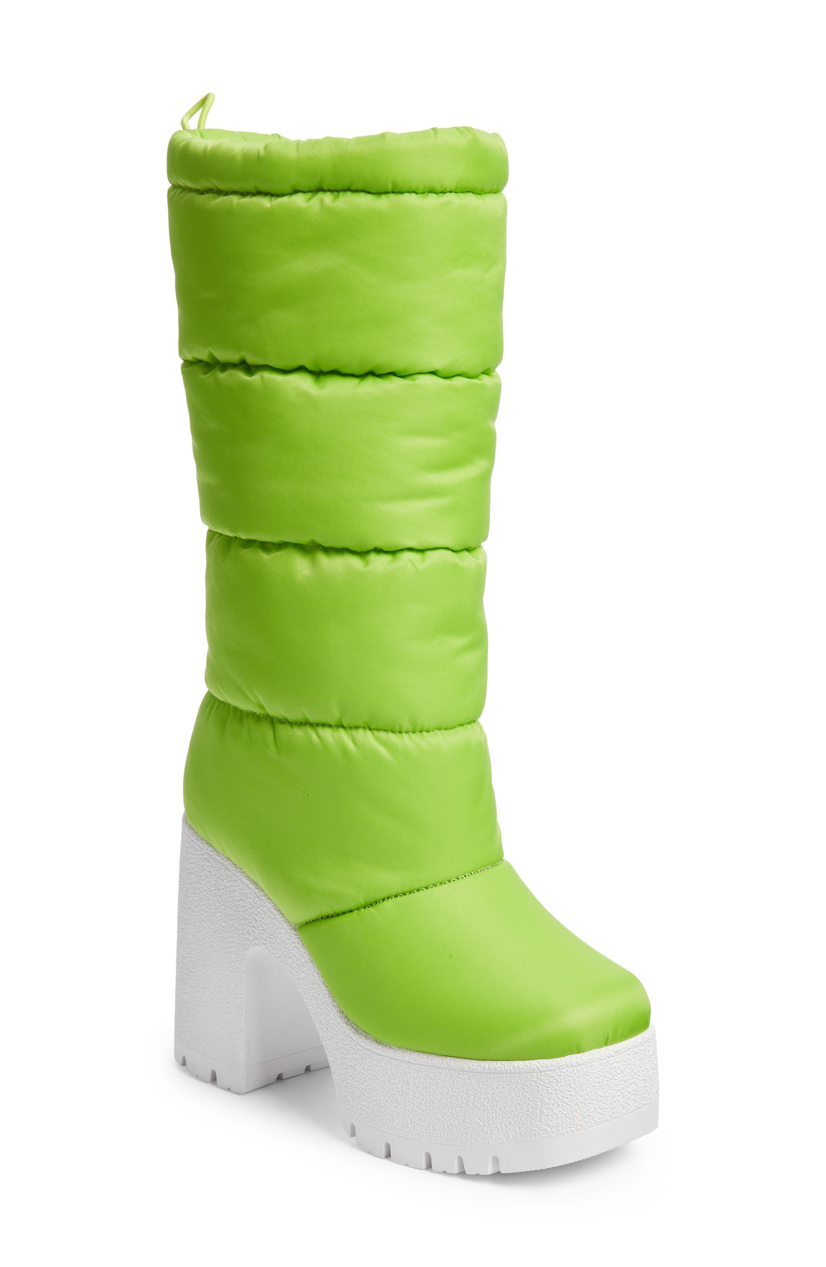 Jeffrey Campbell Snow Doubt Platform Winter Boot in Green | Lyst