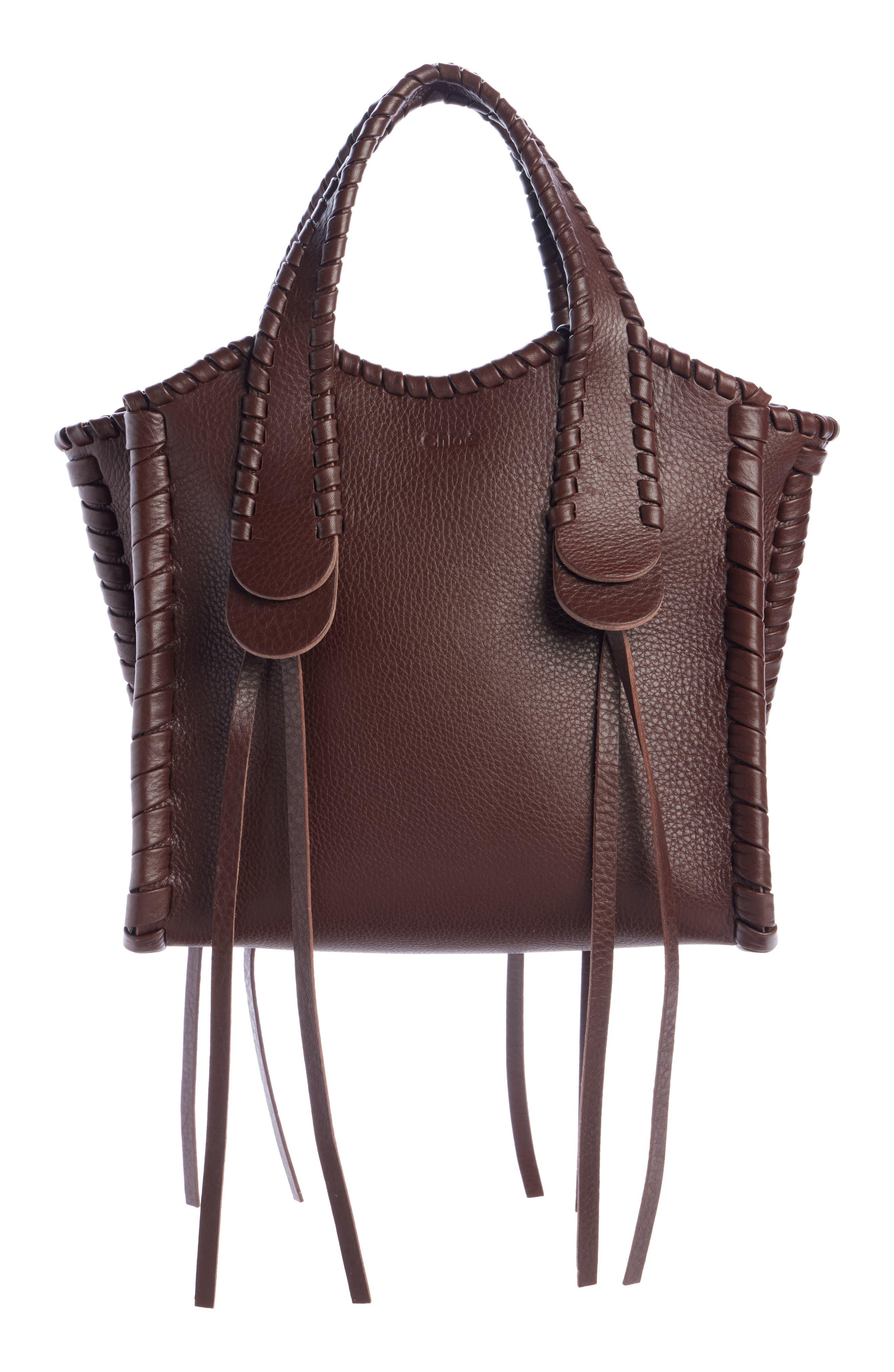 Chloé Mini Mony Grained Leather Crossbody Bag in Brown Lyst