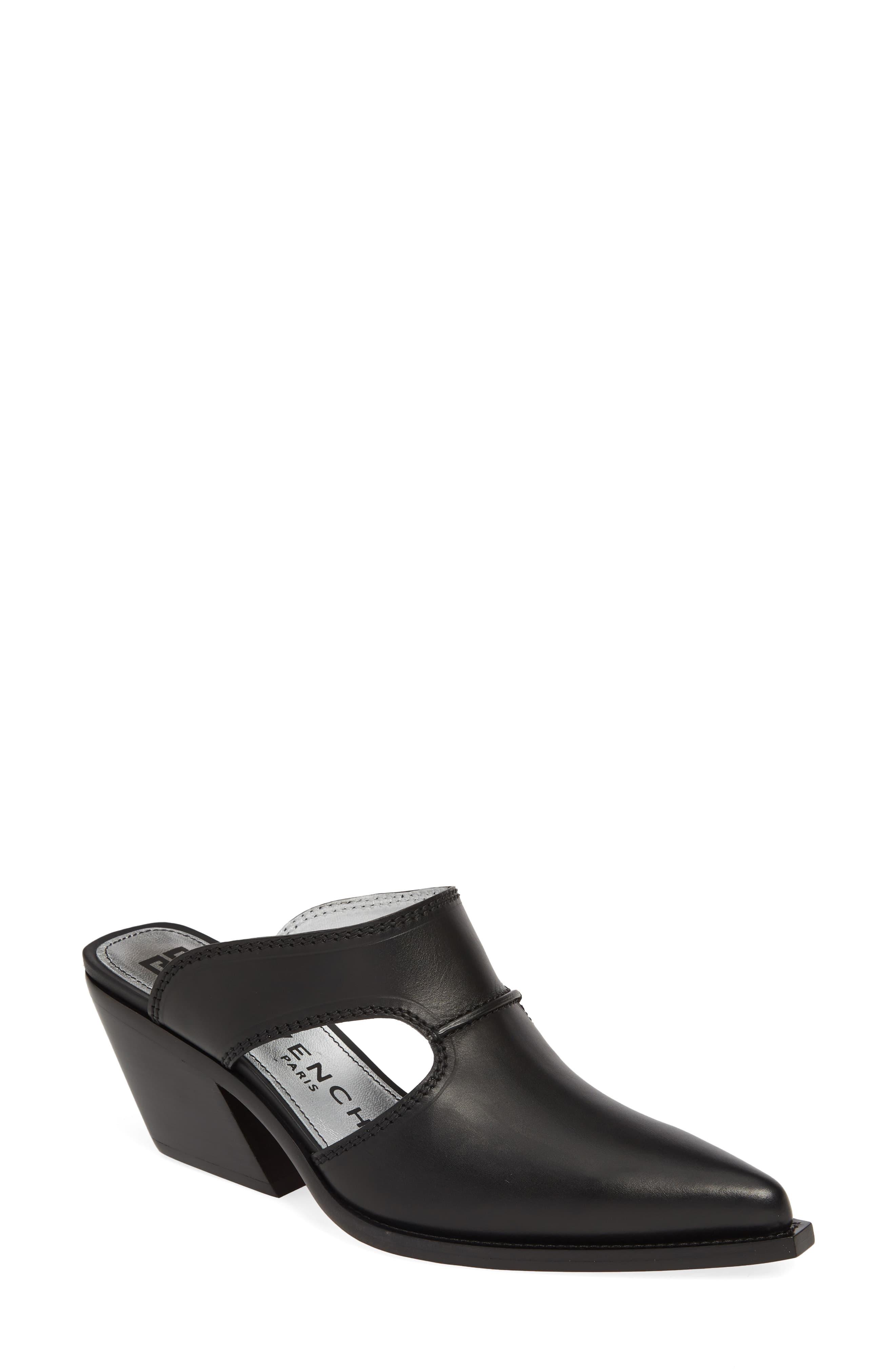Givenchy Leather Cowboy Mule in Black 
