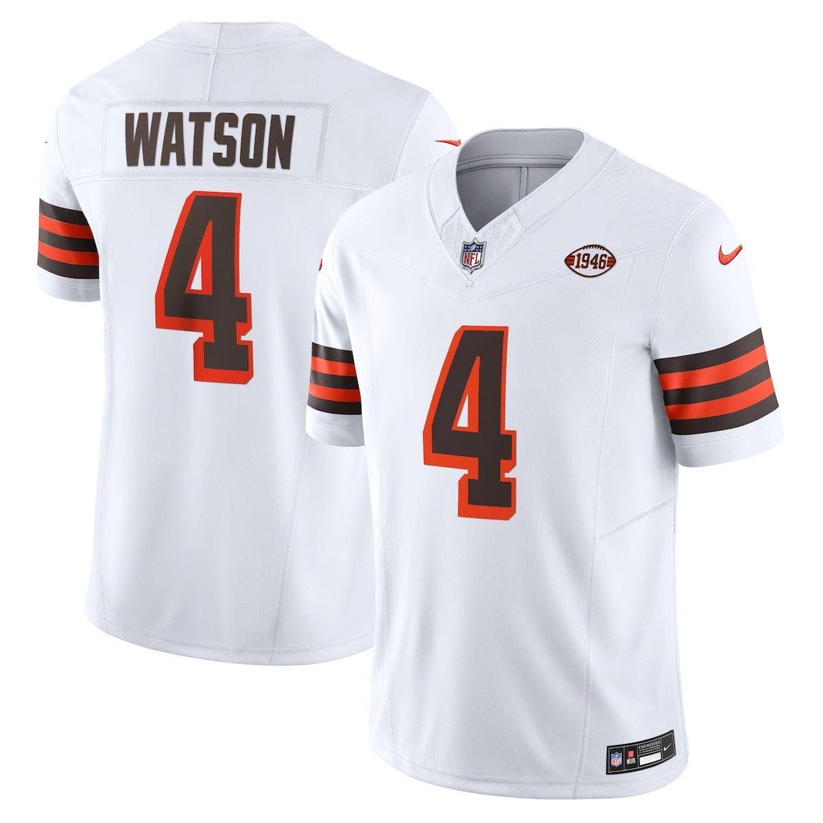 Men's Cleveland Browns Deshaun Watson Nike White Alternate Vapor F.U.S.E.  Limited Jersey