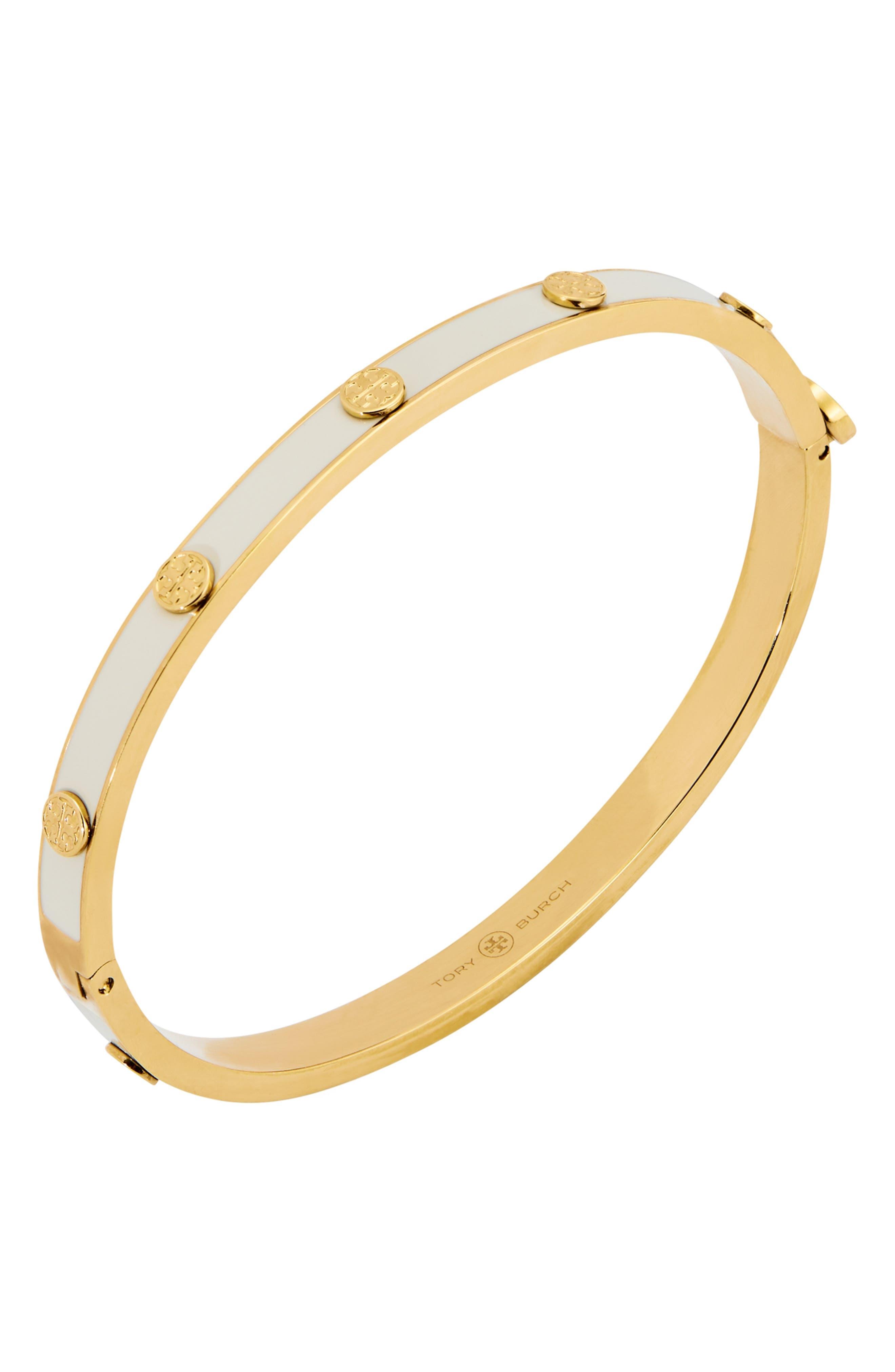 Miller Stud Enamel Hinged Bracelet: Women's Jewelry, Bracelets