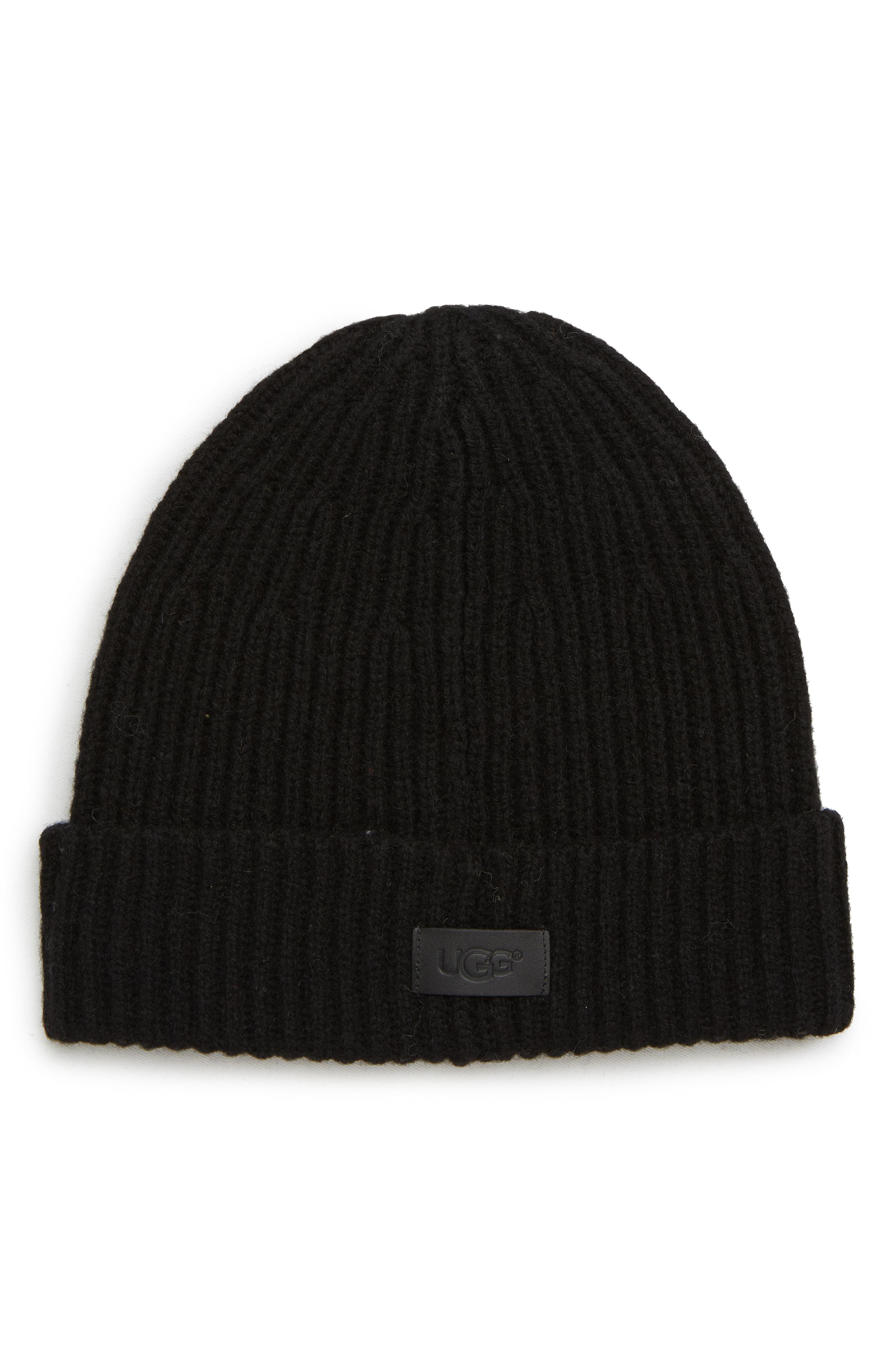 UGG Ugg Cuffed Knit Beanie in Black for 