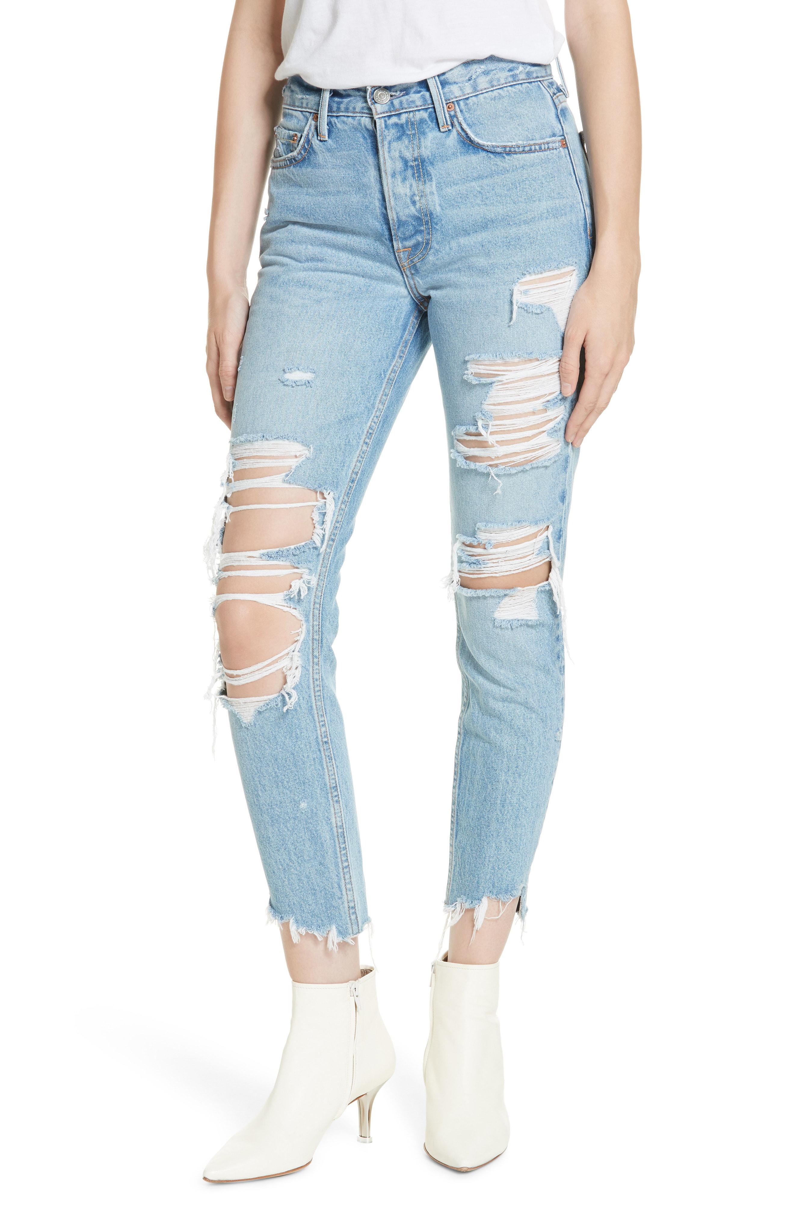 Grlfrnd karolina ripped skinny jeans Clearance