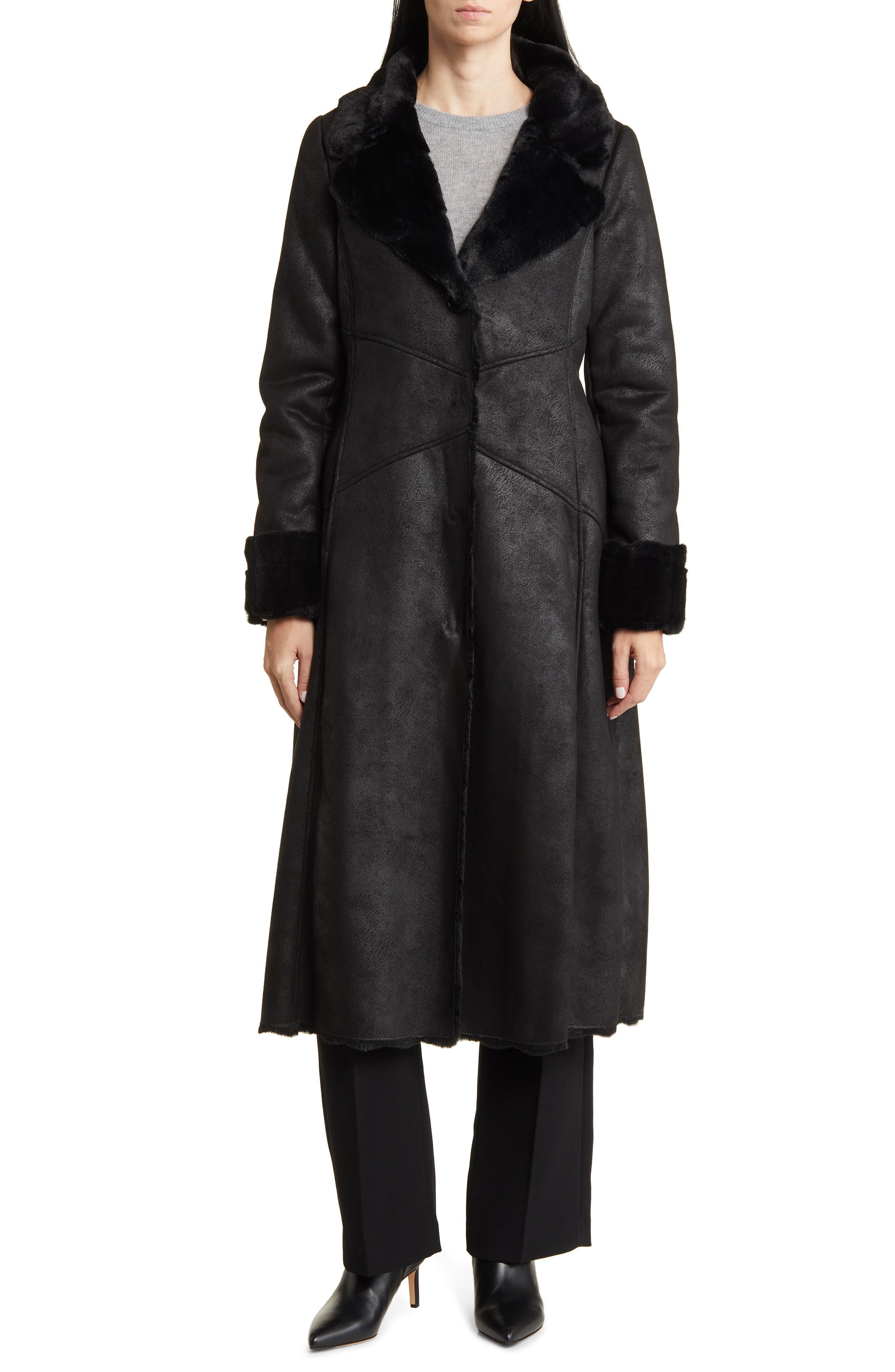 Via spiga faux shearling clearance coat