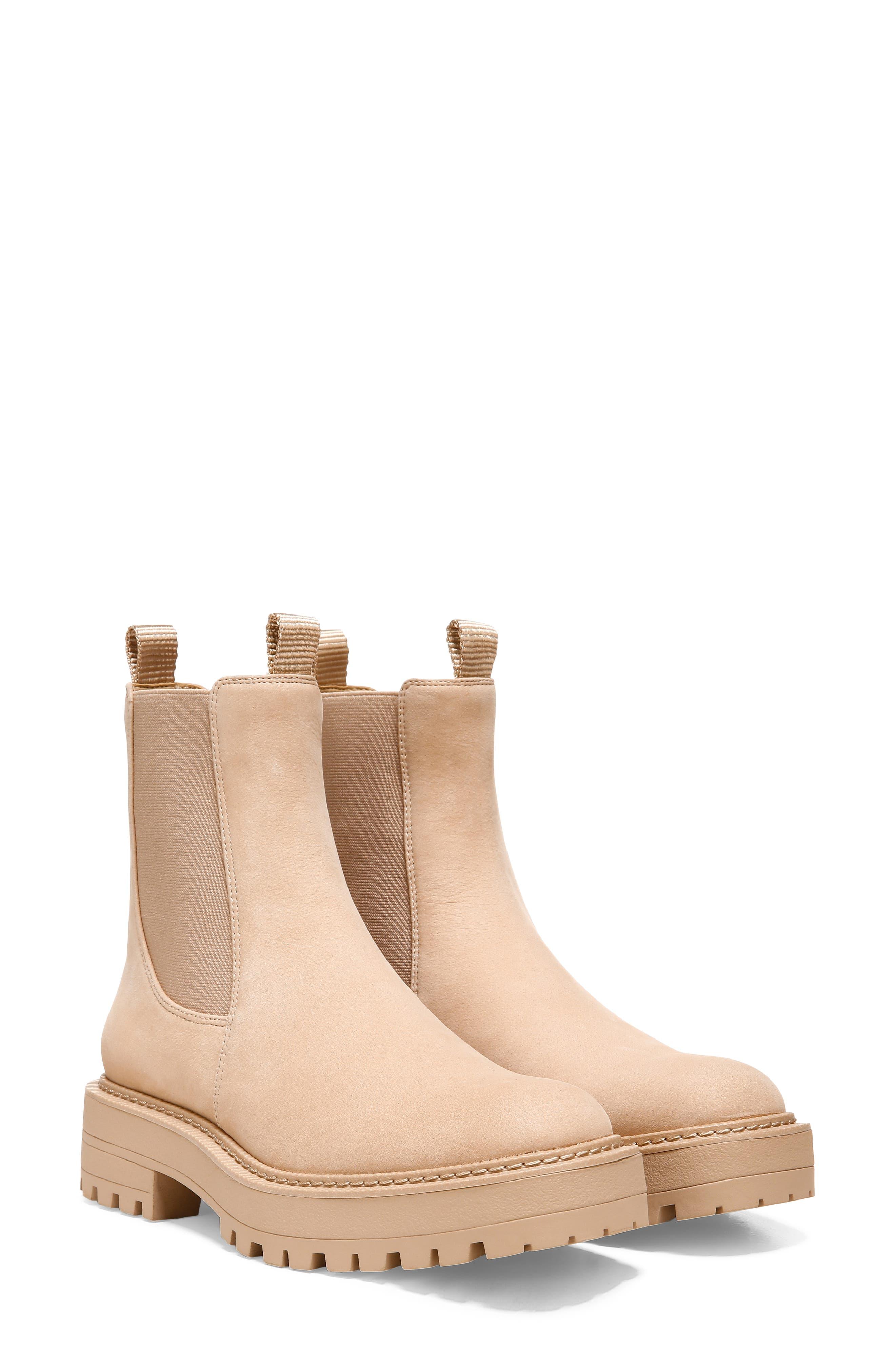 Sam Edelman Laguna Waterproof Lug Sole Chelsea Boot in Natural | Lyst