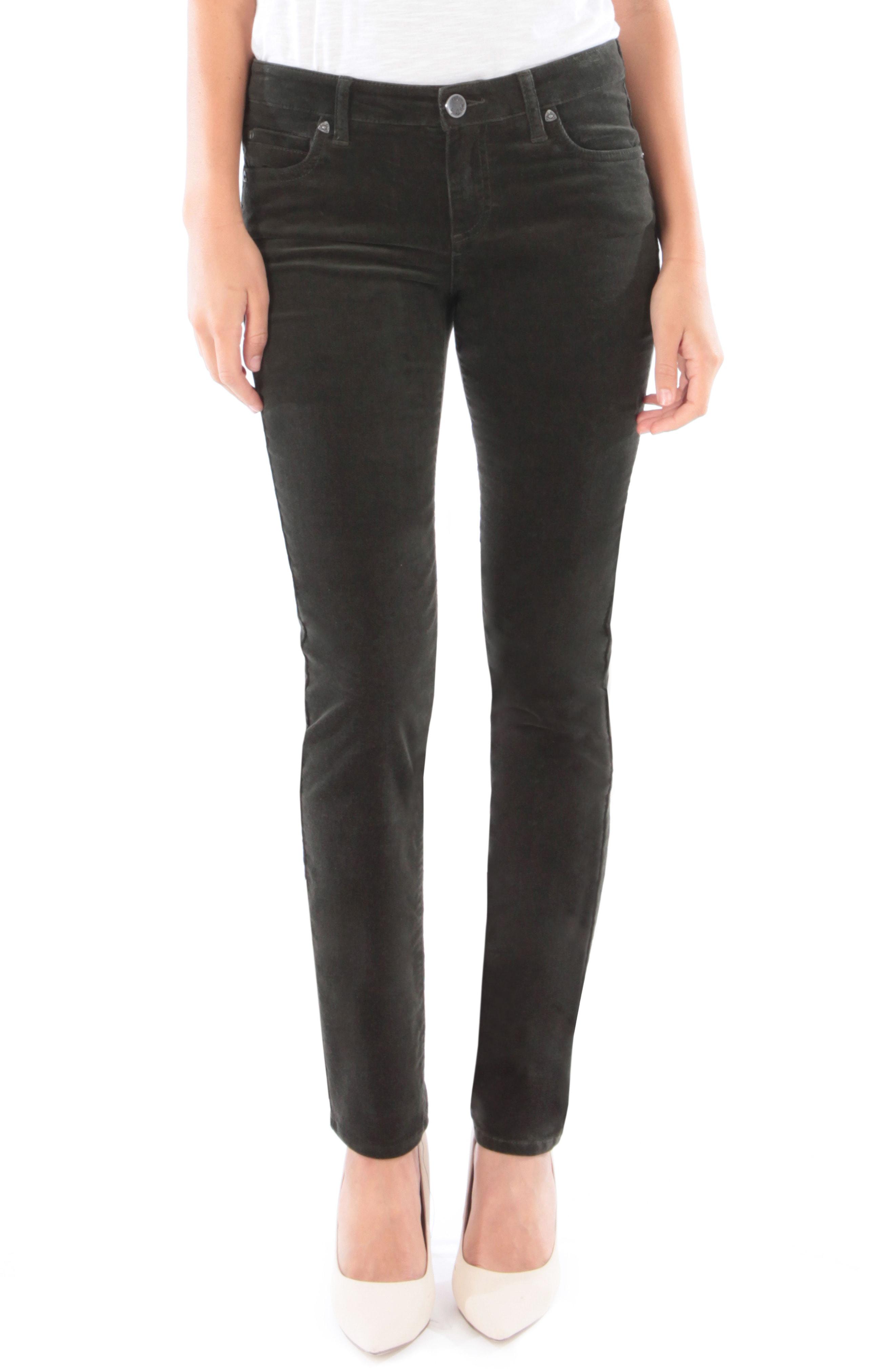 Kut From The Kloth Diana Stretch Corduroy Skinny Pants in Green - Lyst