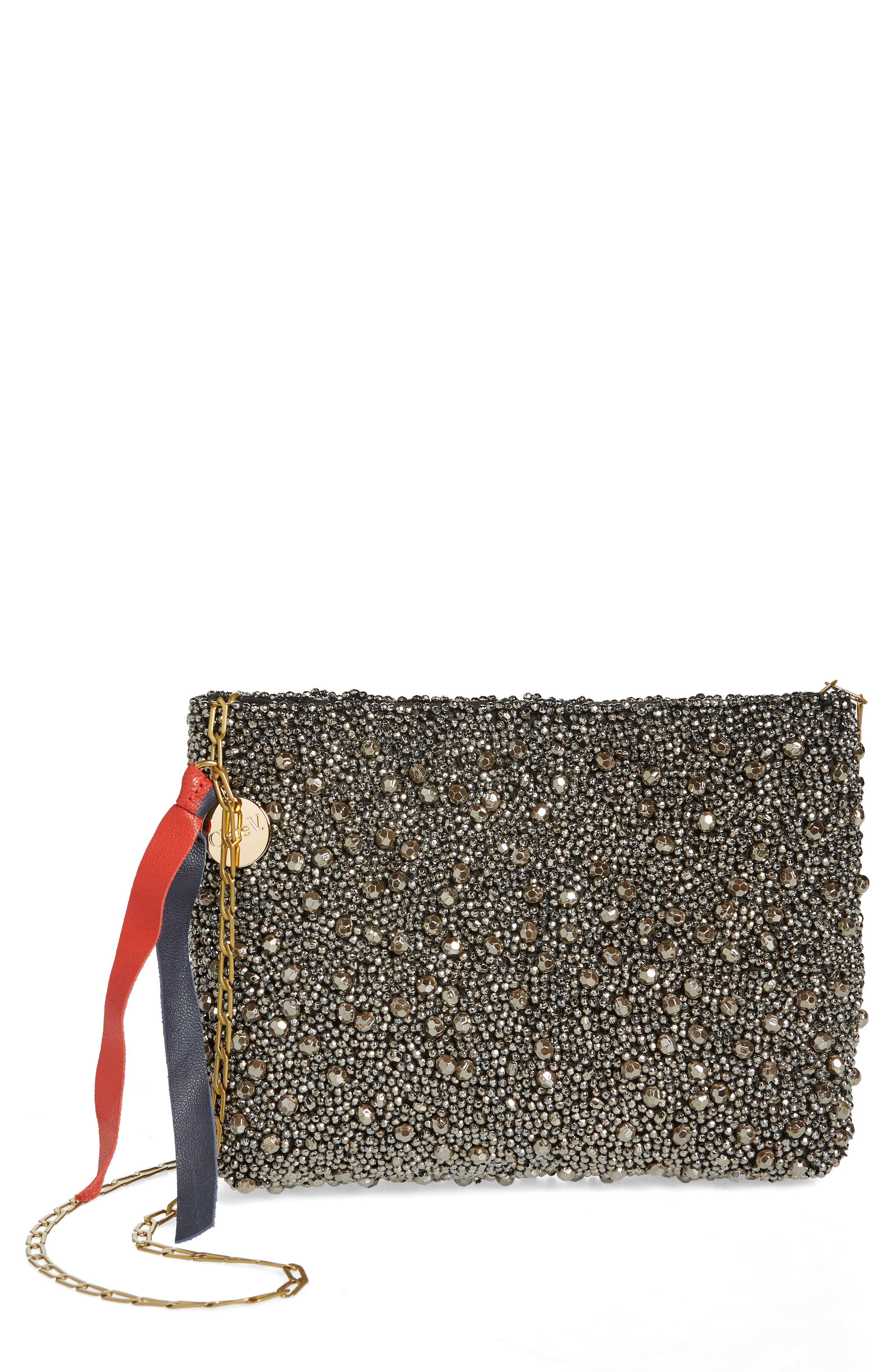 Clare V. Estelle Beaded Pouch
