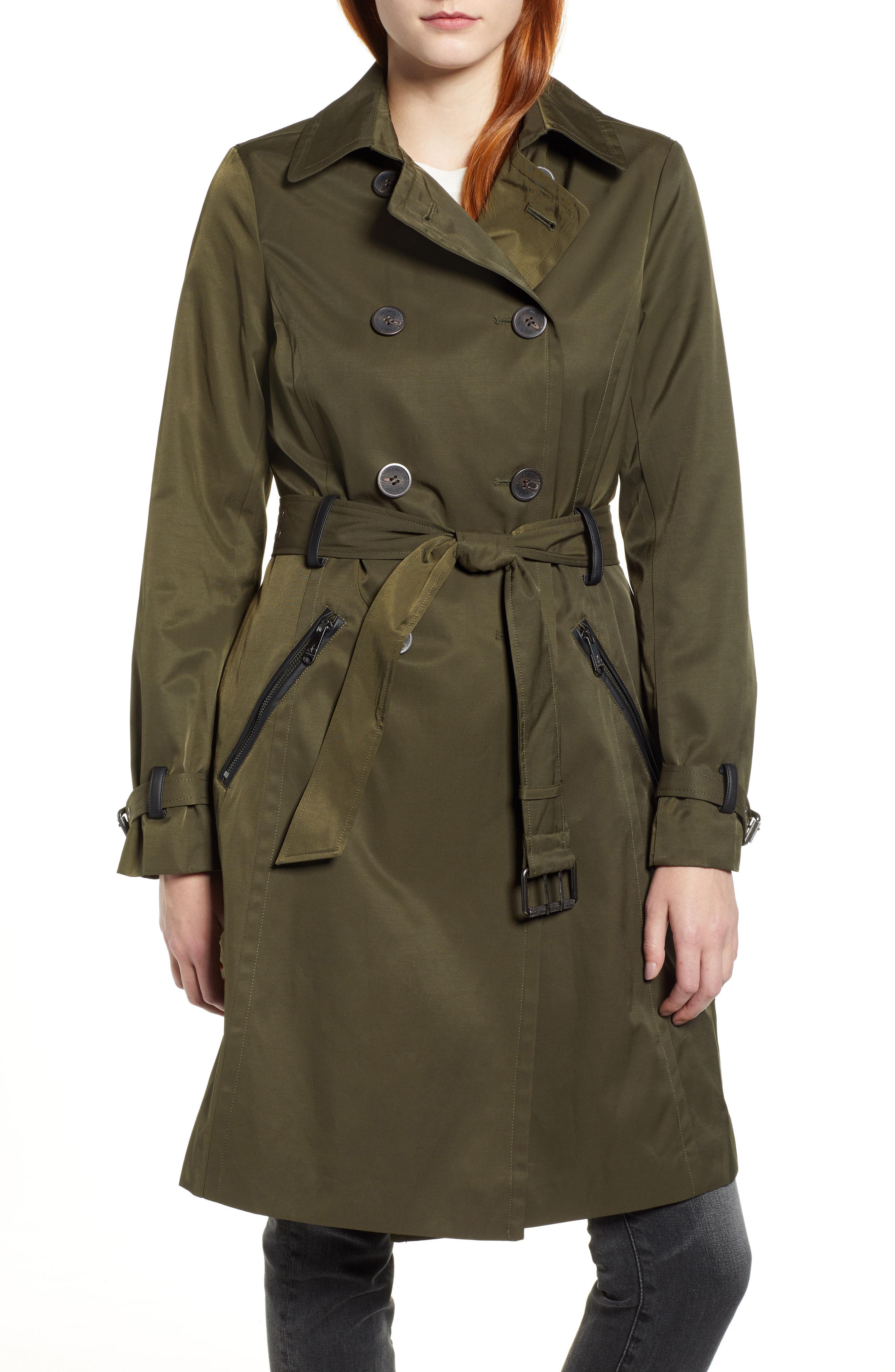 sam edelman green trench coat