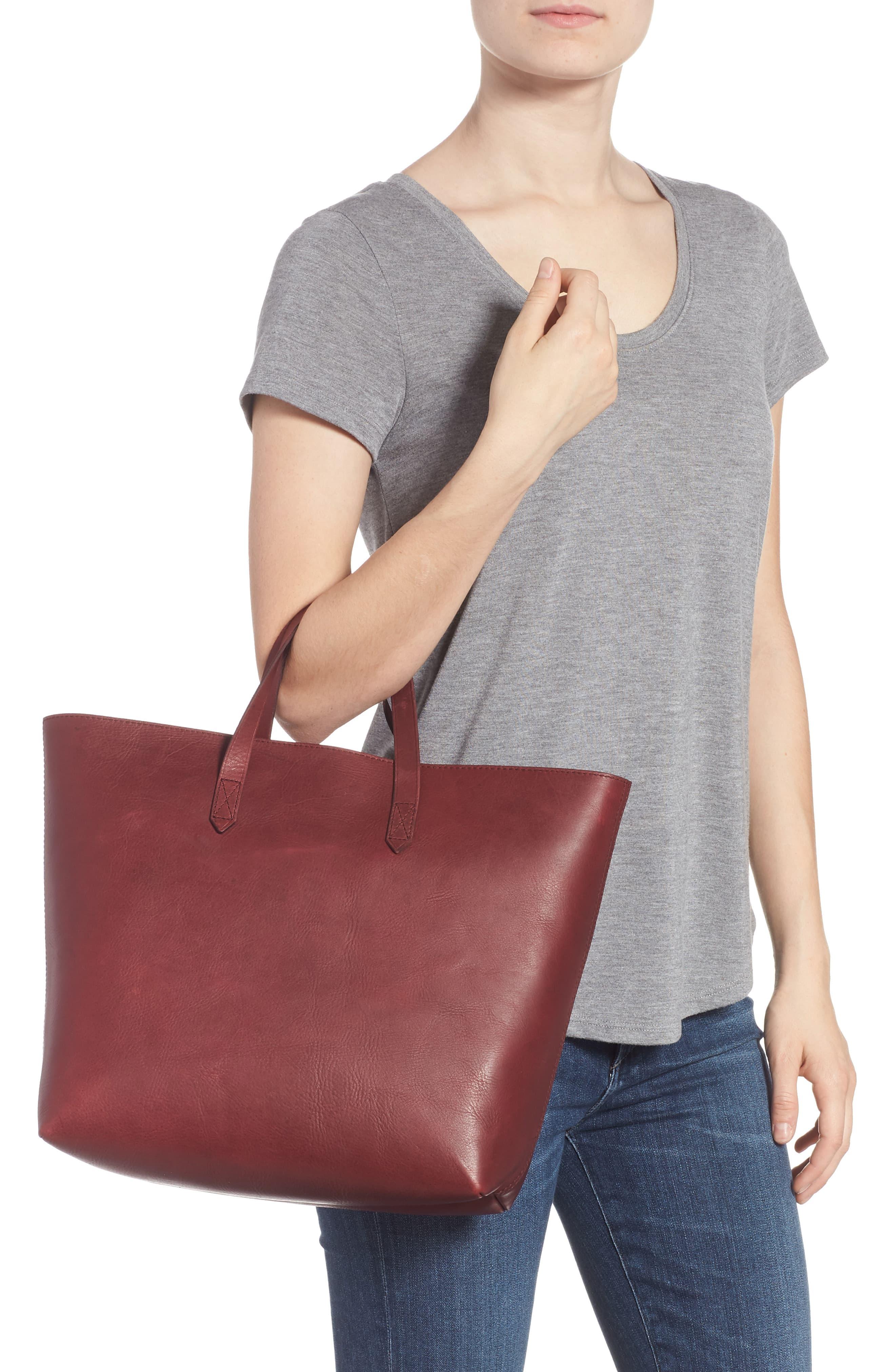 Madewell Zip Top Leather Tote in Black Lyst