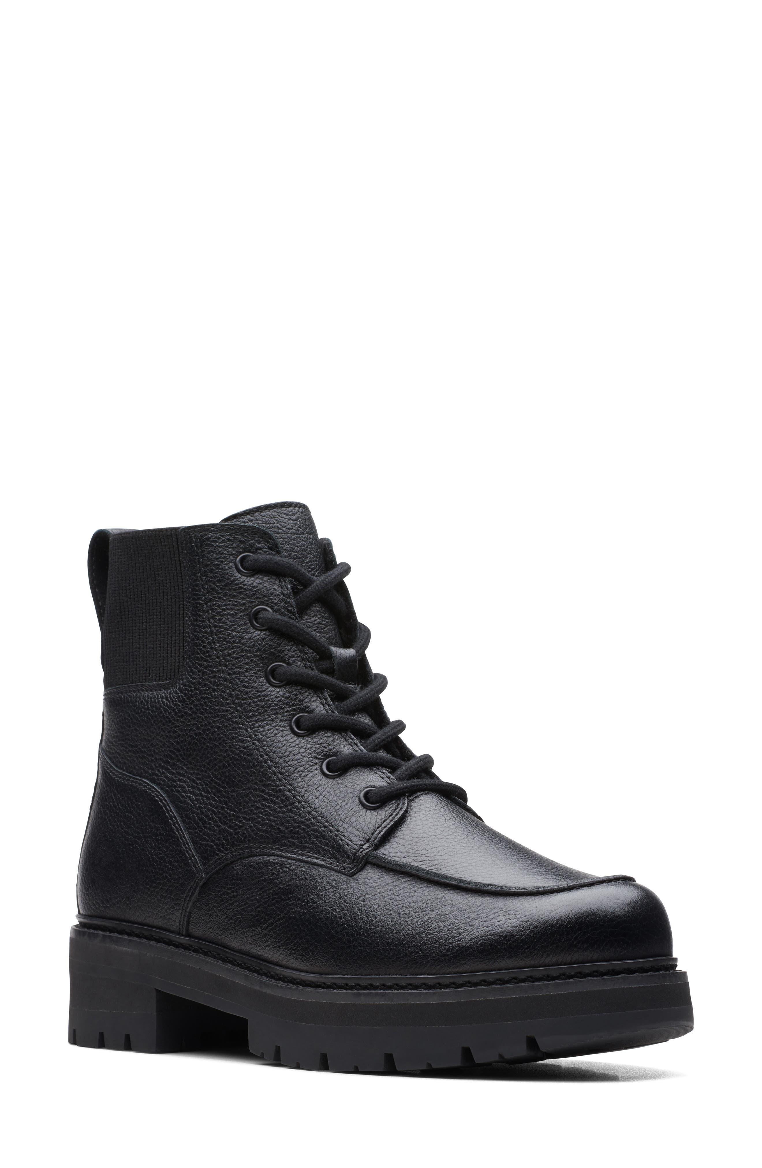 Clarks Clarks(r) Orianna Mid Lace-up Combat Boot in Black | Lyst