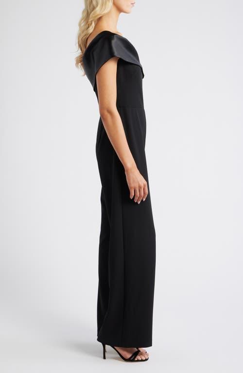 Eliza J One-Shoulder Jumpsuit in Black | Lyst