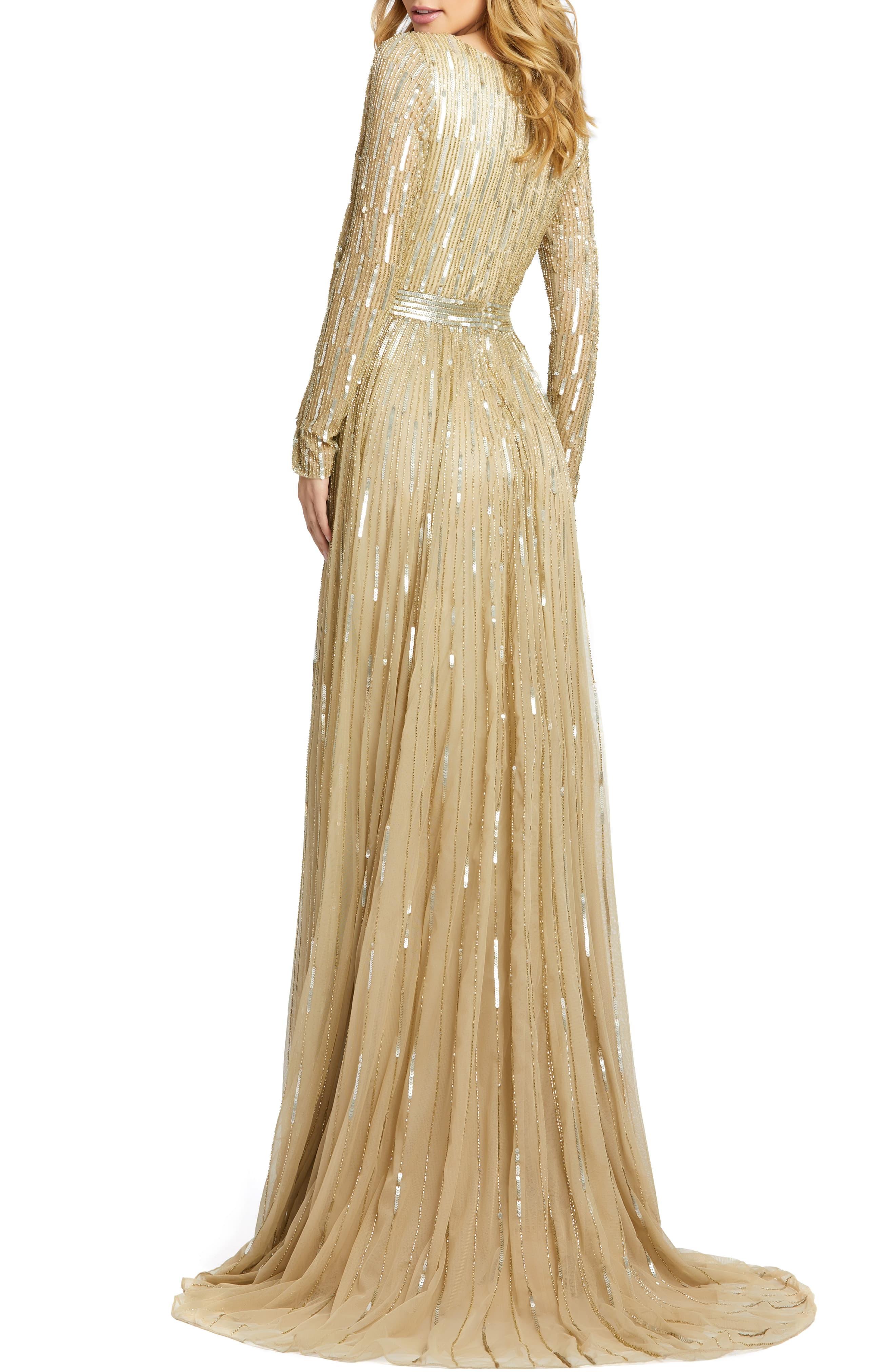 mac duggal beaded gown