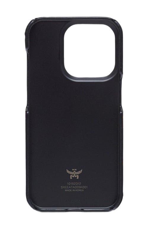MCM iPhone15pro ケース iPhone 15 Pro iPhone 15 Pro ケース - モノグラムレザー Blue