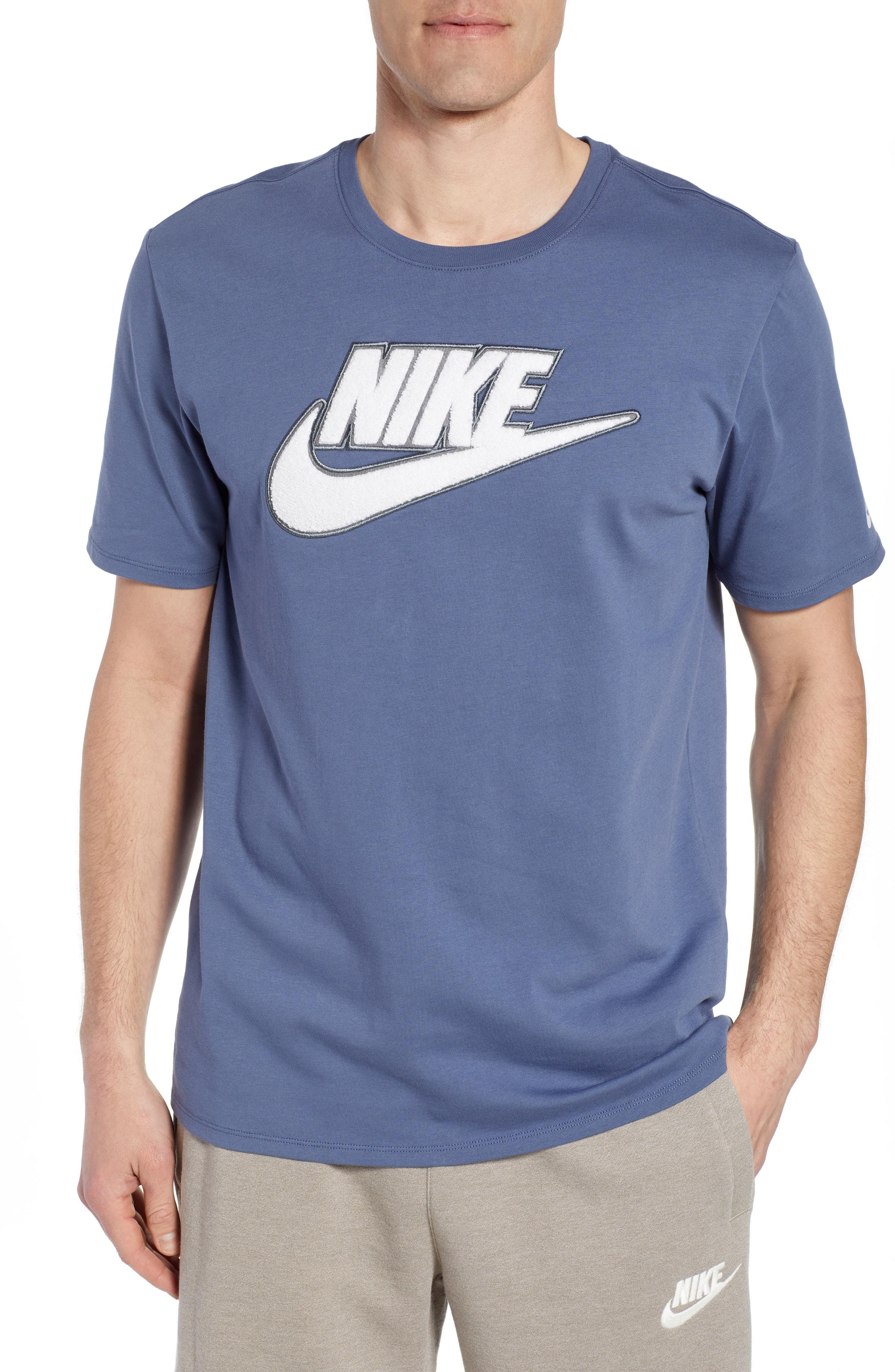 Nike Cotton Innovation Logo T-shirt in Blue for Men - Lyst