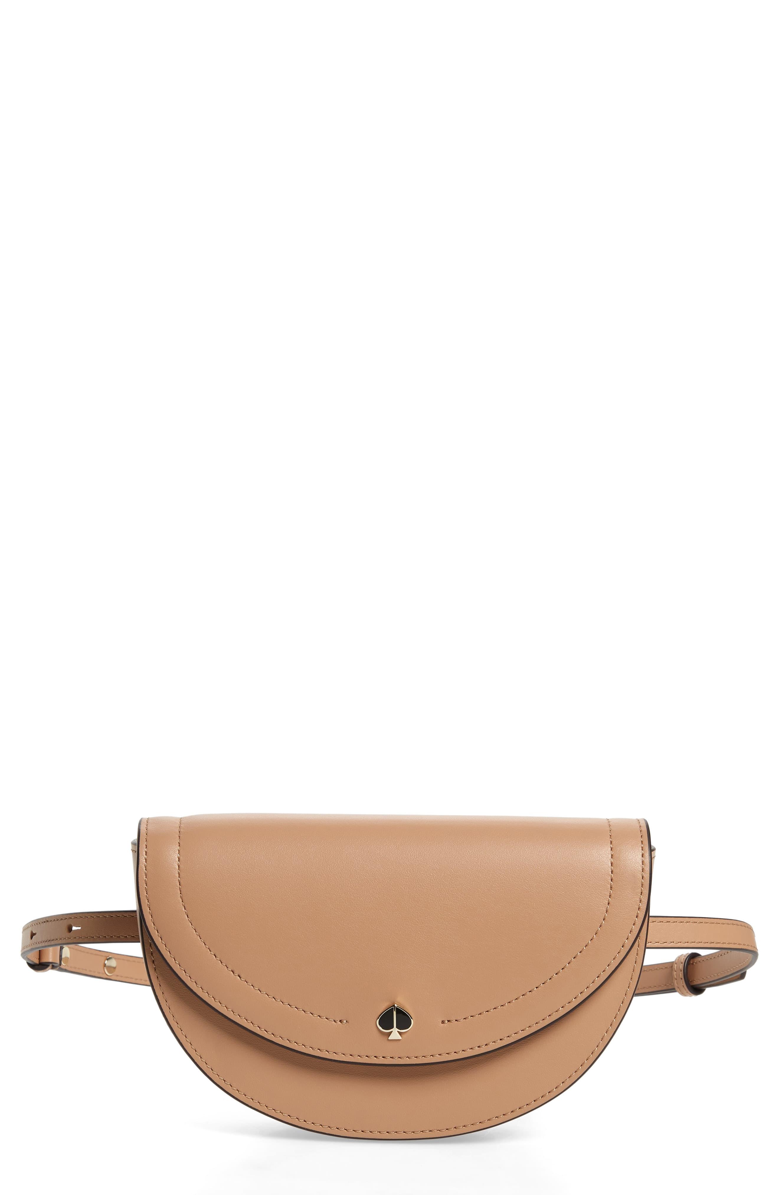 Kate Spade Small Andi Leather Belt Bag in Natural | Lyst