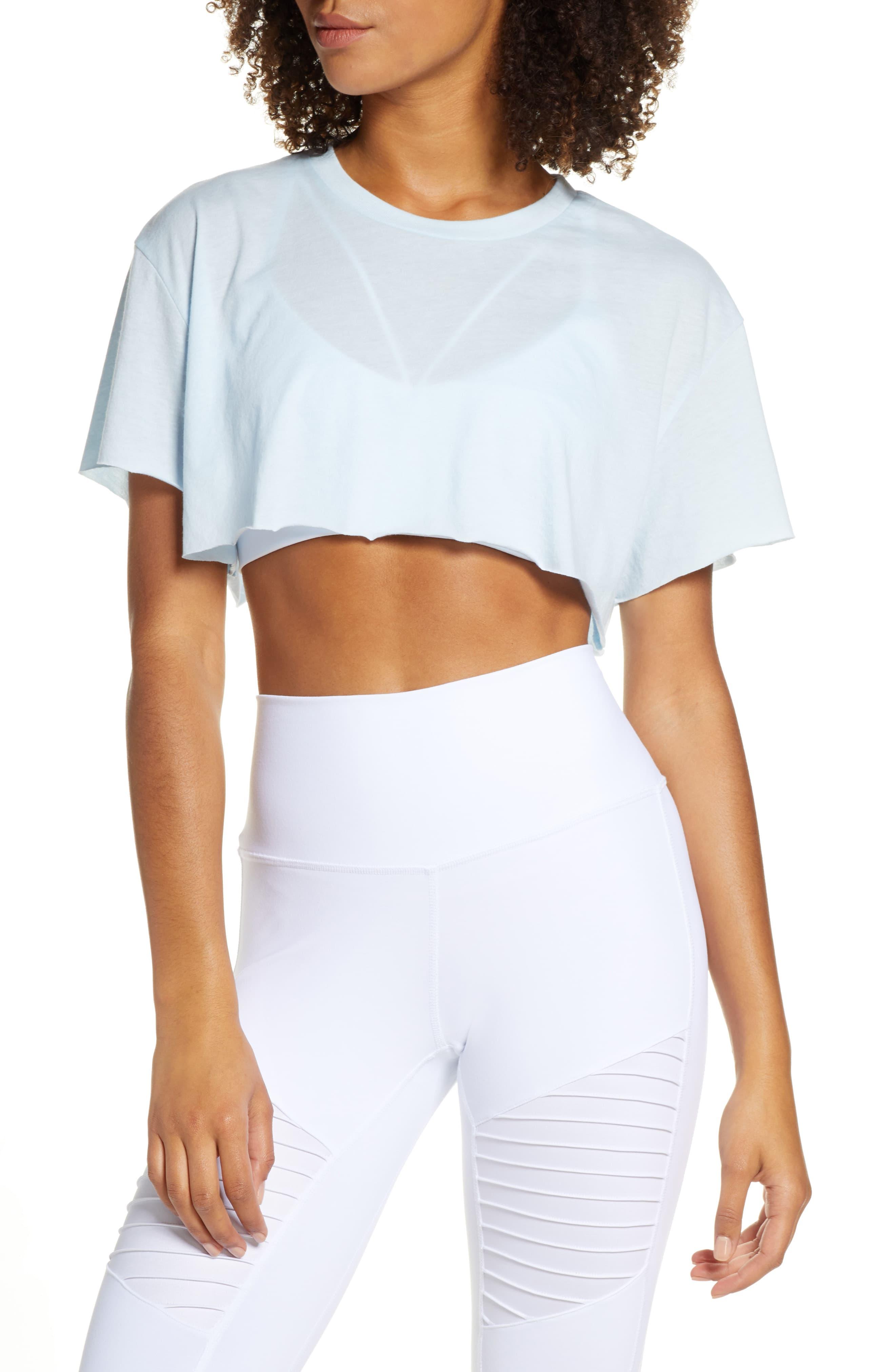 Alo Yoga Crop Top in White Lyst