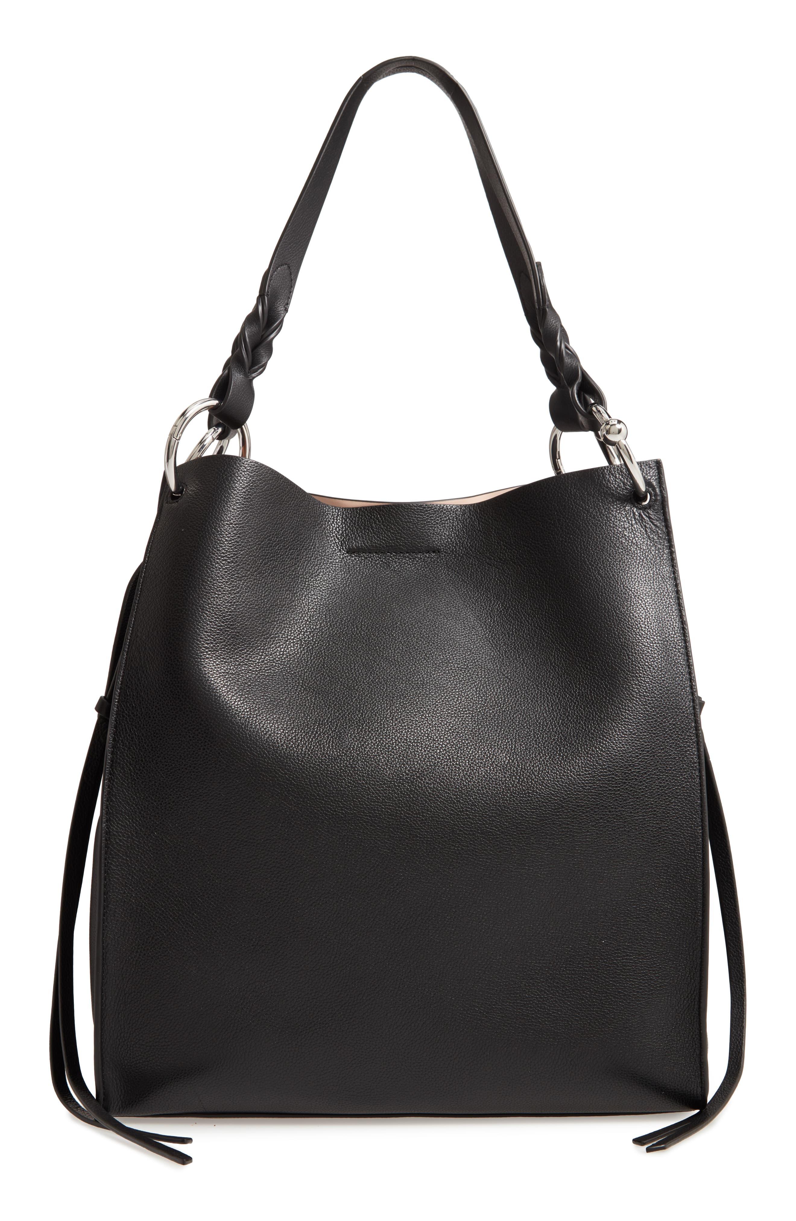 Rebecca Minkoff Kate Soft North/south Leather Tote in Black - Lyst