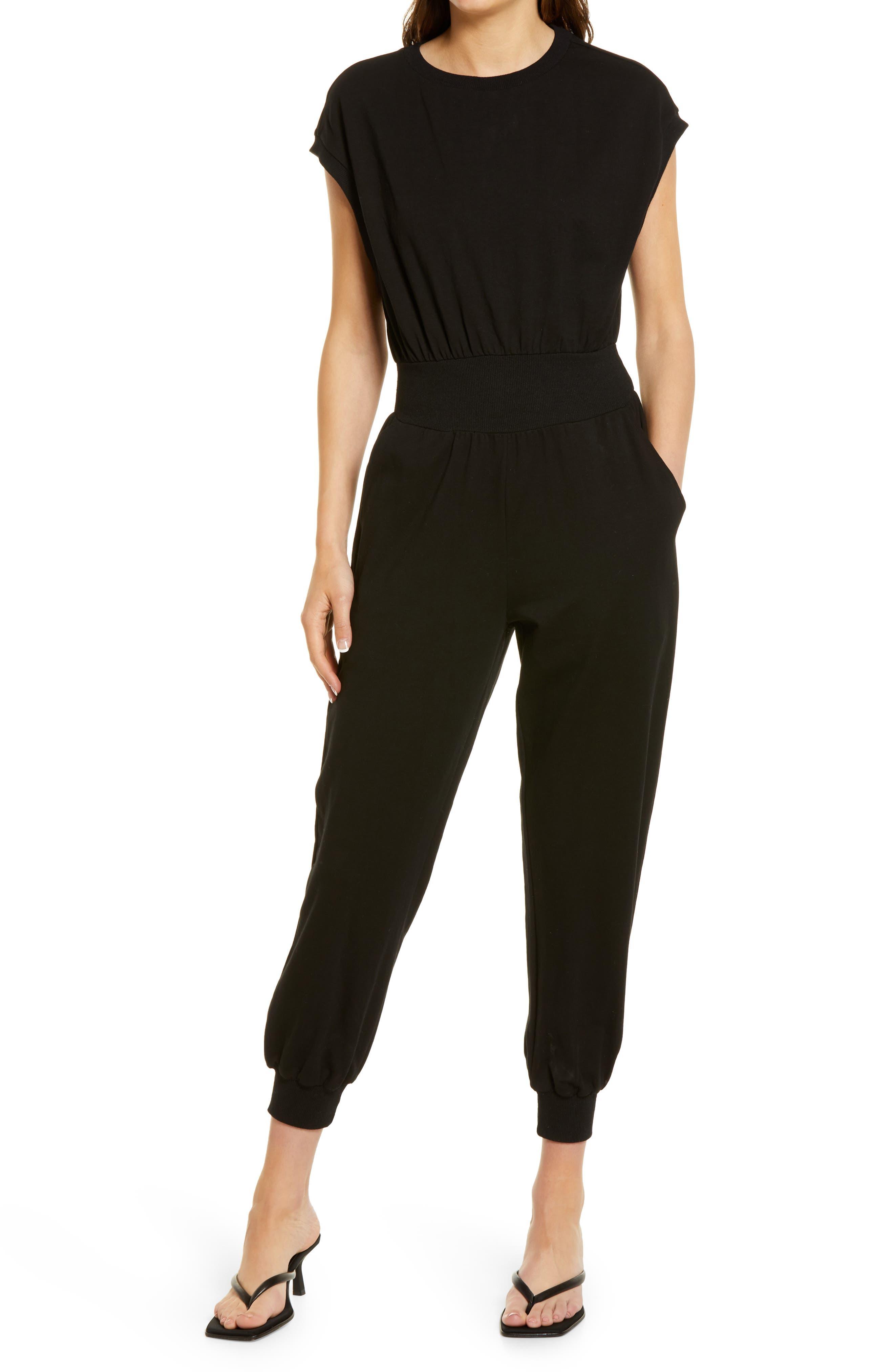 Bishop + Young Bishop + Young Keep It Cozy Jumpsuit in Black | Lyst