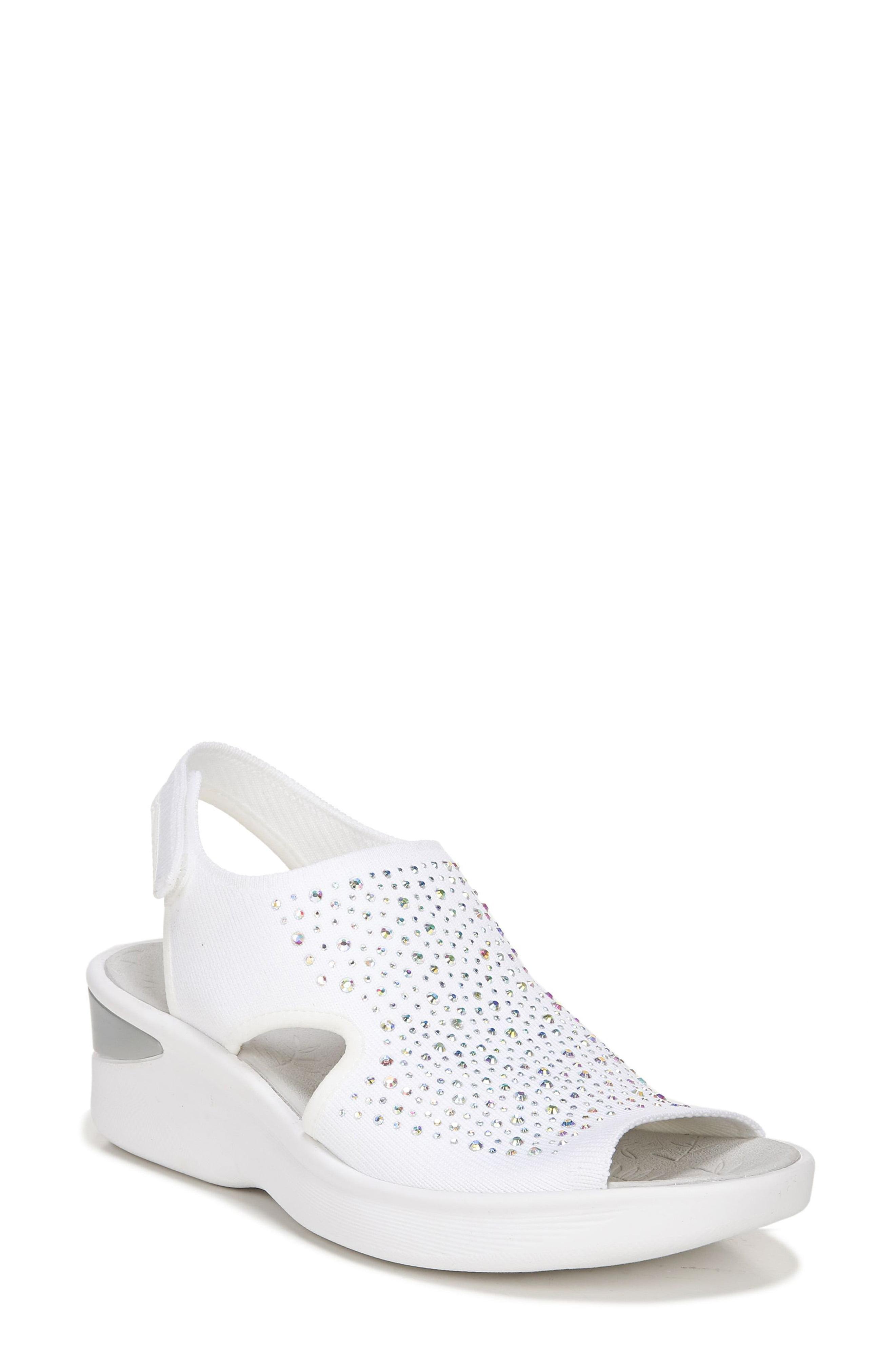 ladies white slingback sandals