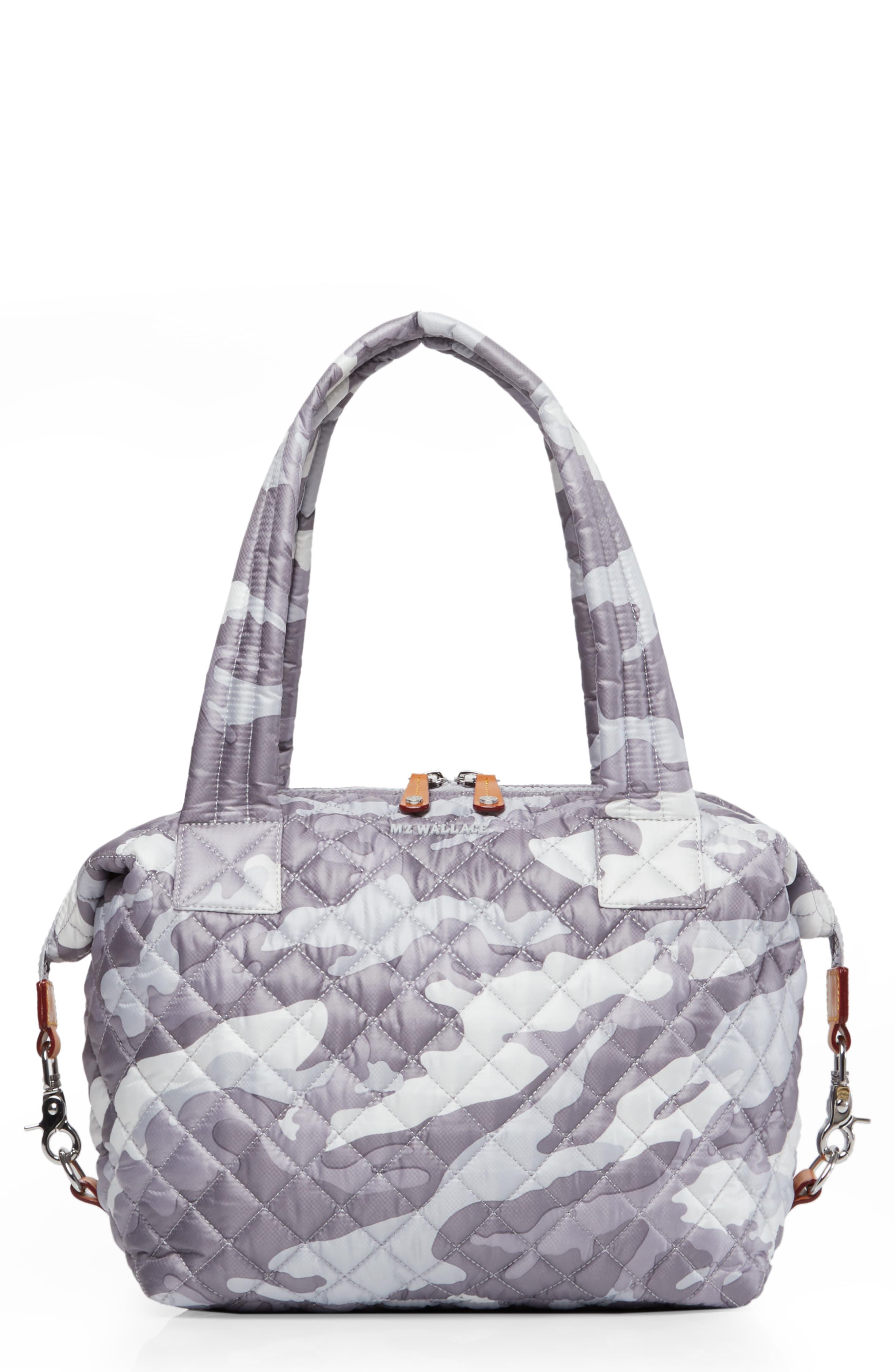 MZ Wallace Synthetic Quilted Light Grey Camo Medium Sutton in Gray Lyst