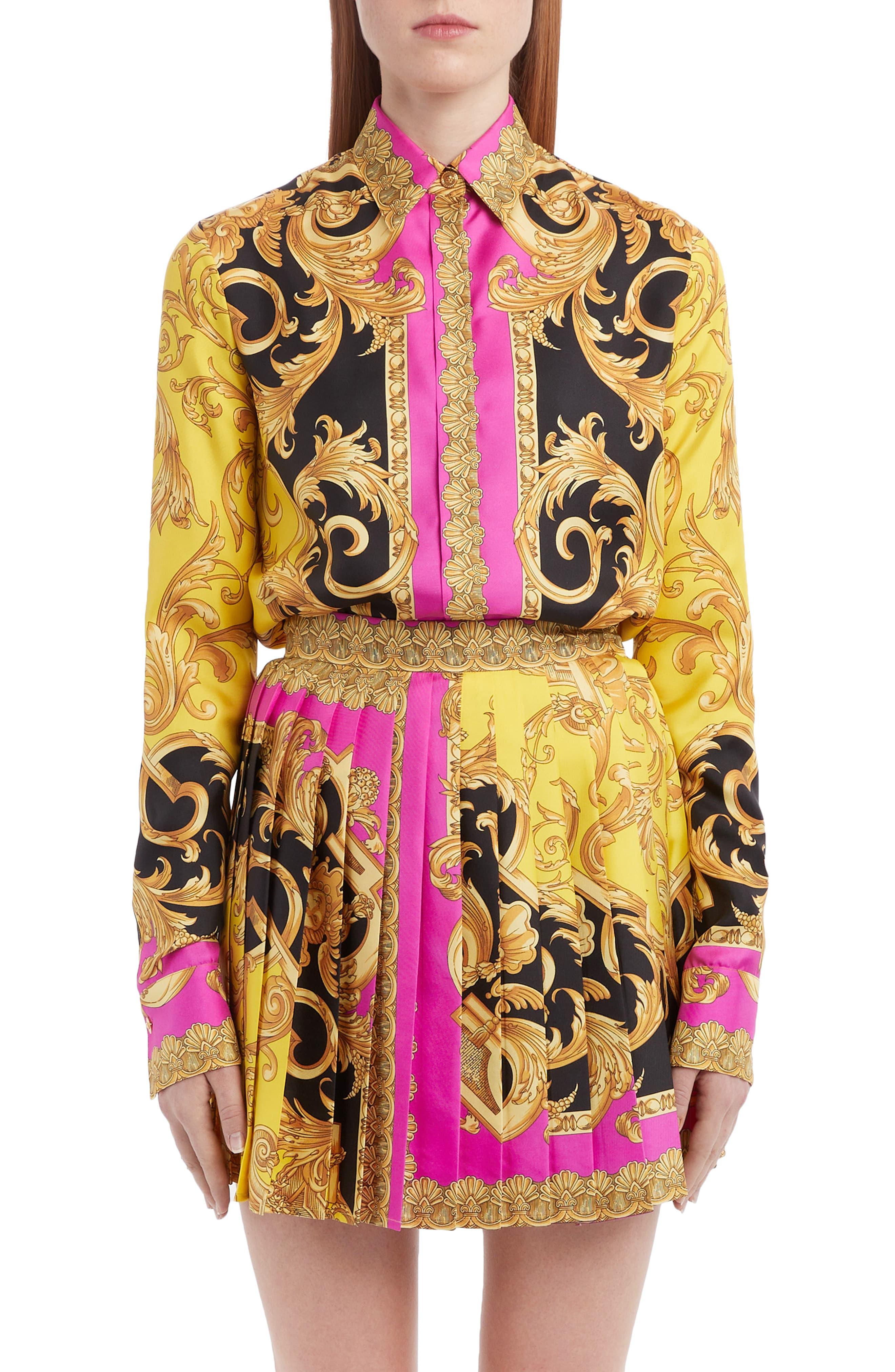 versace print blouse