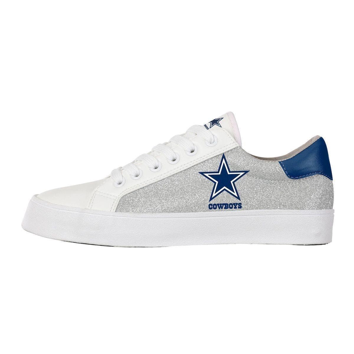 FOCO Dallas Cowboys Glitter Sneakers in Blue