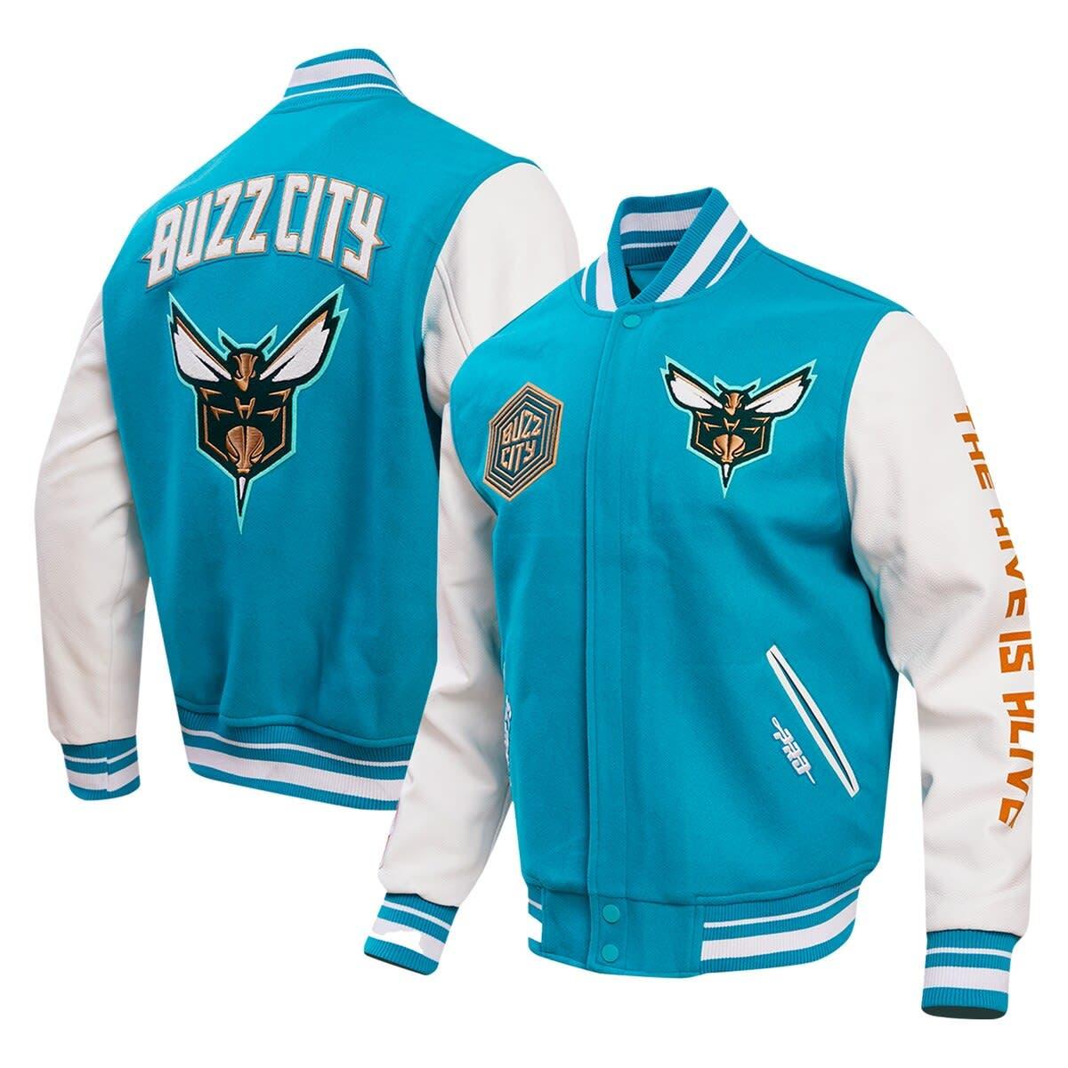 Men's Pro Standard Teal Charlotte Hornets 2023/24 City Edition Satin  Full-Snap Jacket
