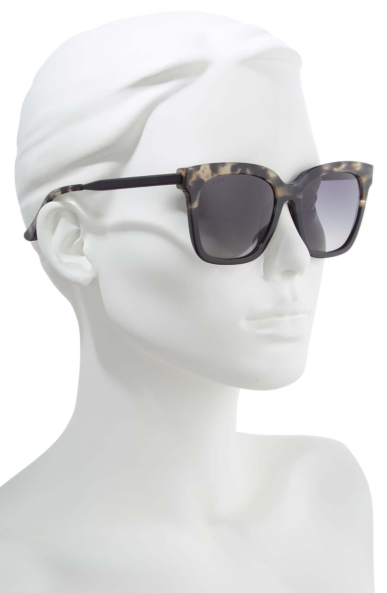 DIFF Bella 52mm Polarized Sunglasses in Gray Lyst