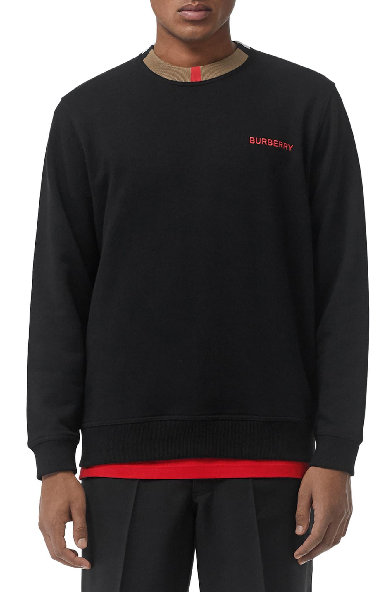 Burberry Icon Stripe Sweatshirt in Black for Men Lyst