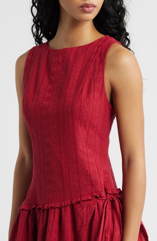 Princess Polly Cosie Pointelle Minidress in Red | Lyst