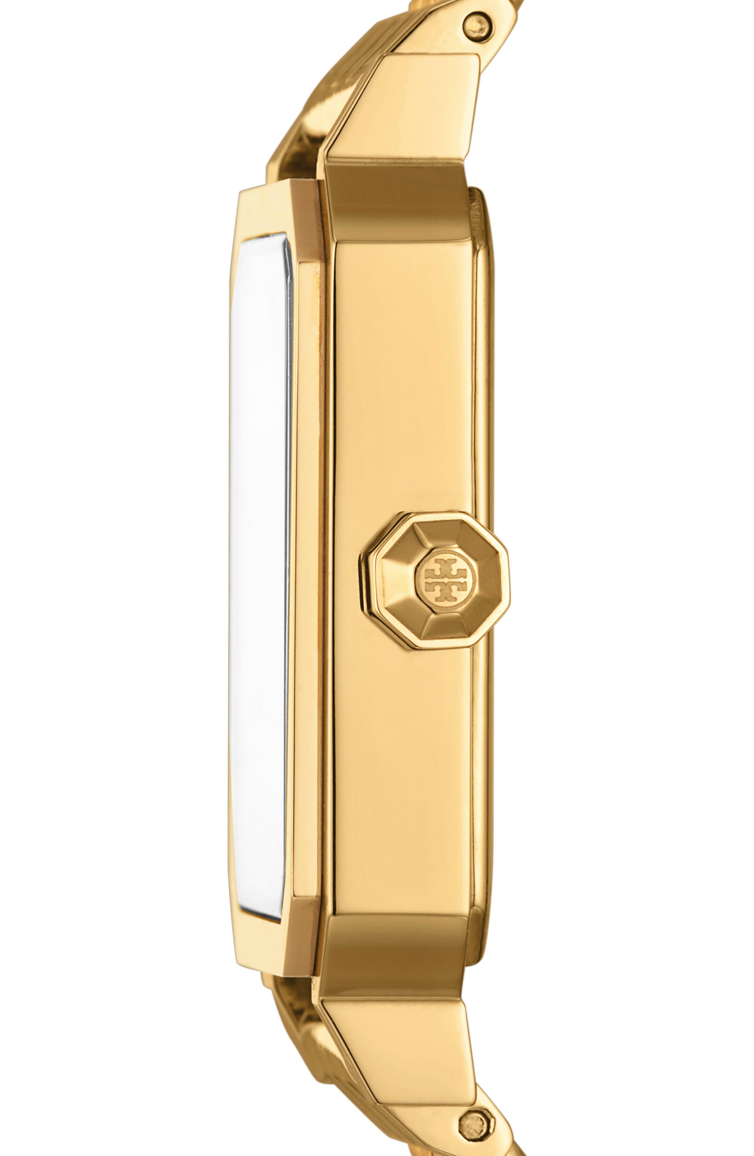 Tory Burch Robinson Mesh Bracelet Watch in Rose Gold/ White/ Rose Gold